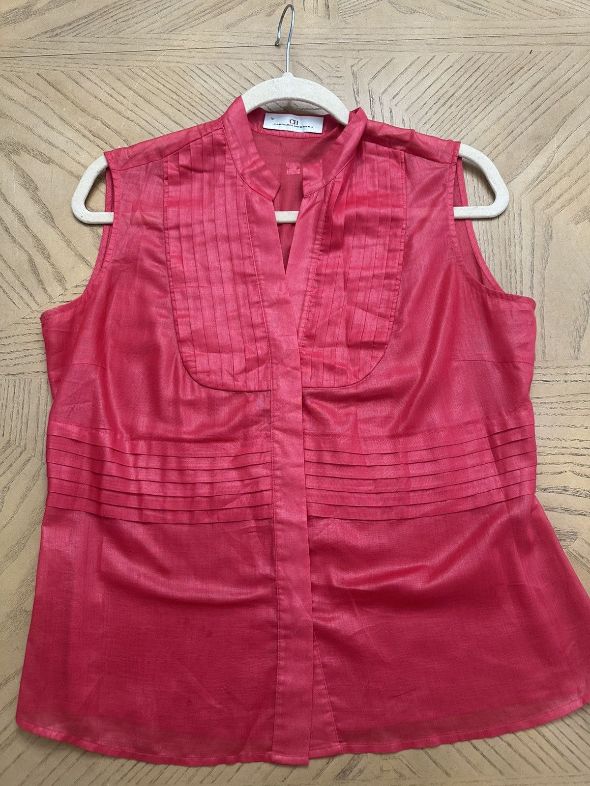 Carolina Herrera Carolina Herrera Pink Top Sz 10 Size M / US 6-8 / IT 42-44 - 1 Thumbnail