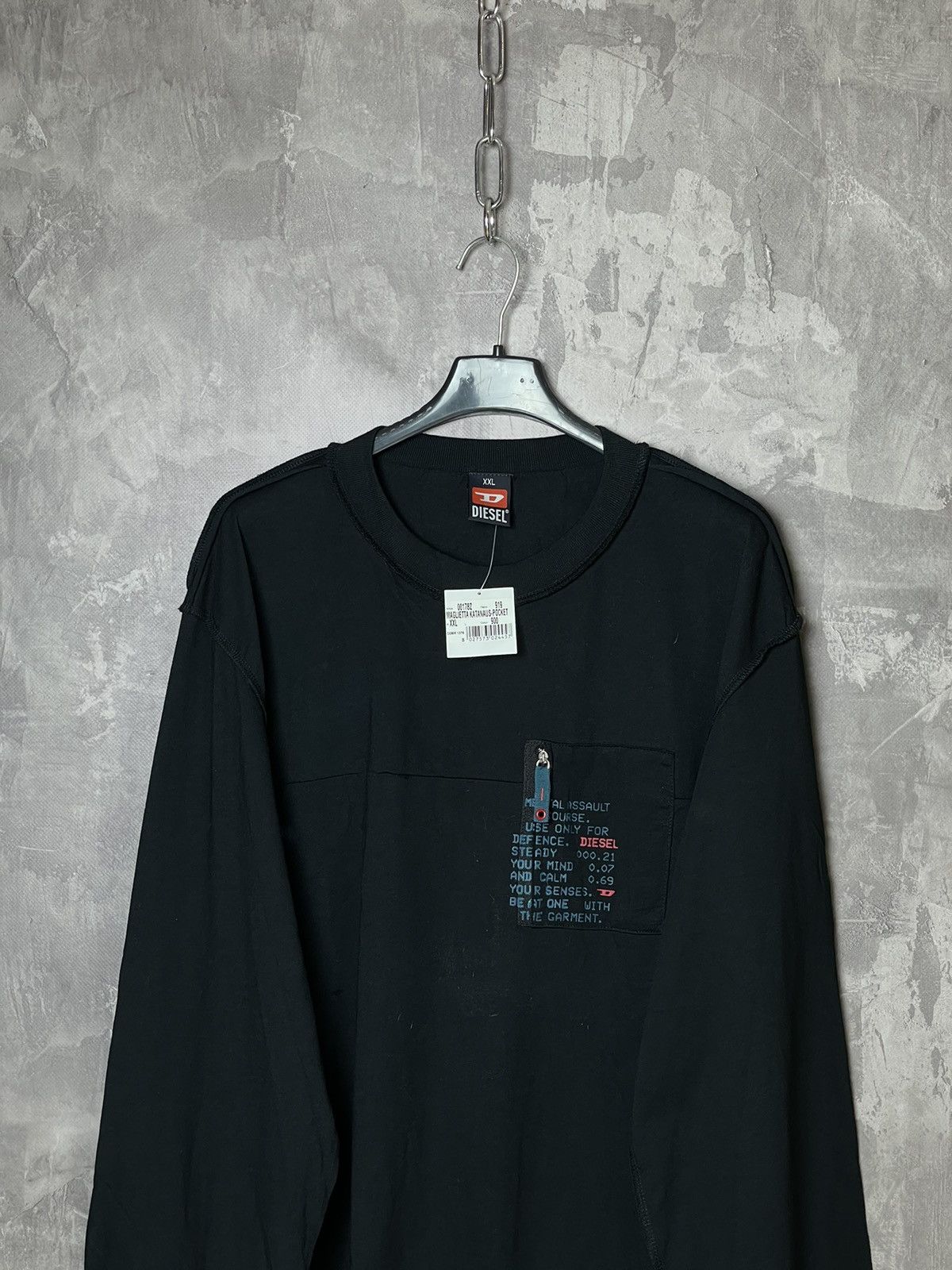 Diesel × Vintage DIESEL PHYSICAL ORANGE LOGO LONG SLEEVE SWEATSHIRT Size US XXL / EU 58 / 5 - 2 Thumbnail