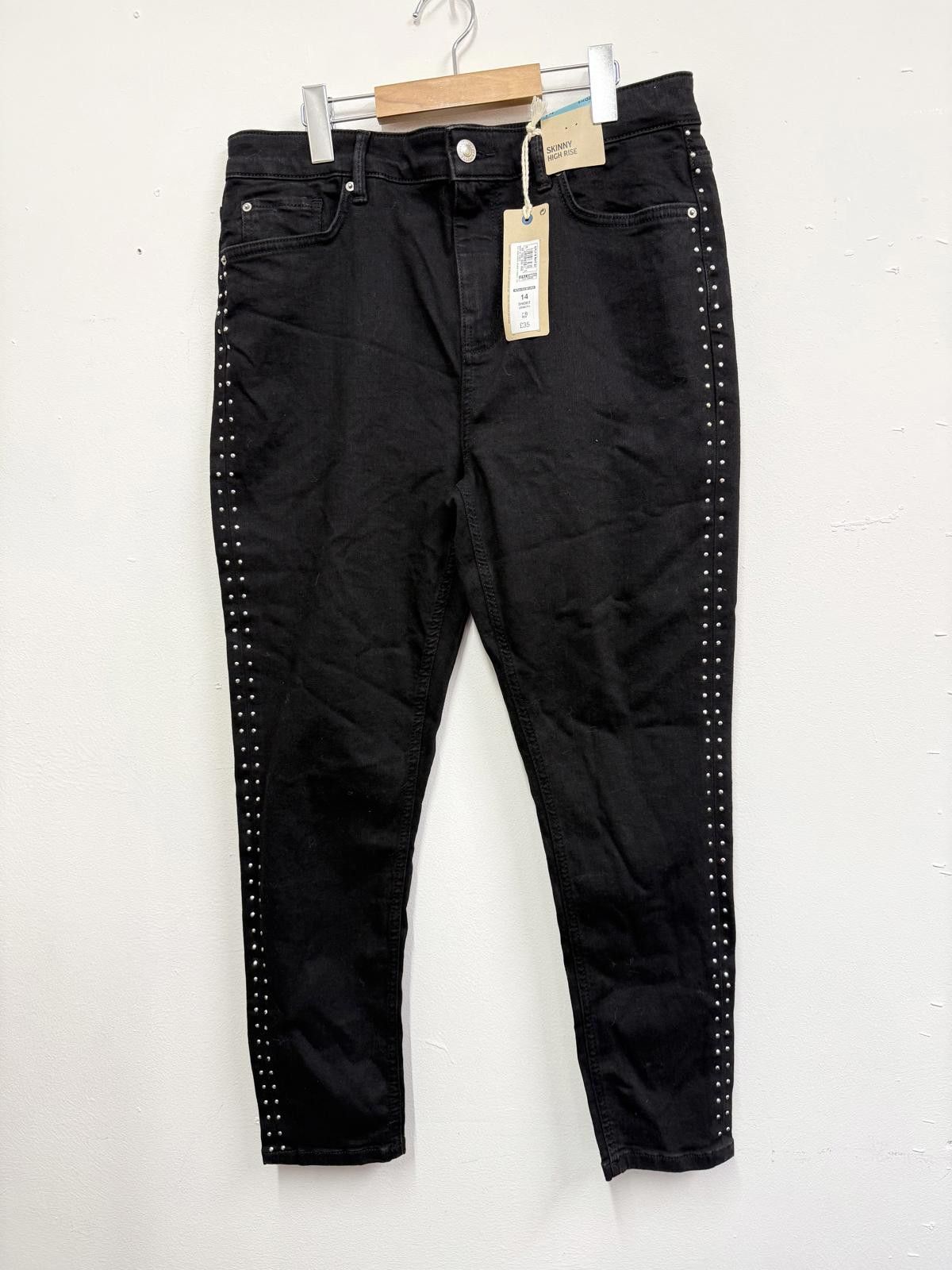 Marks & Spencer Marks & Spencer The Ivy Skinny High Rise Black Jeans Size 14 Size 32" / US 10 / IT 46 - 1 Thumbnail