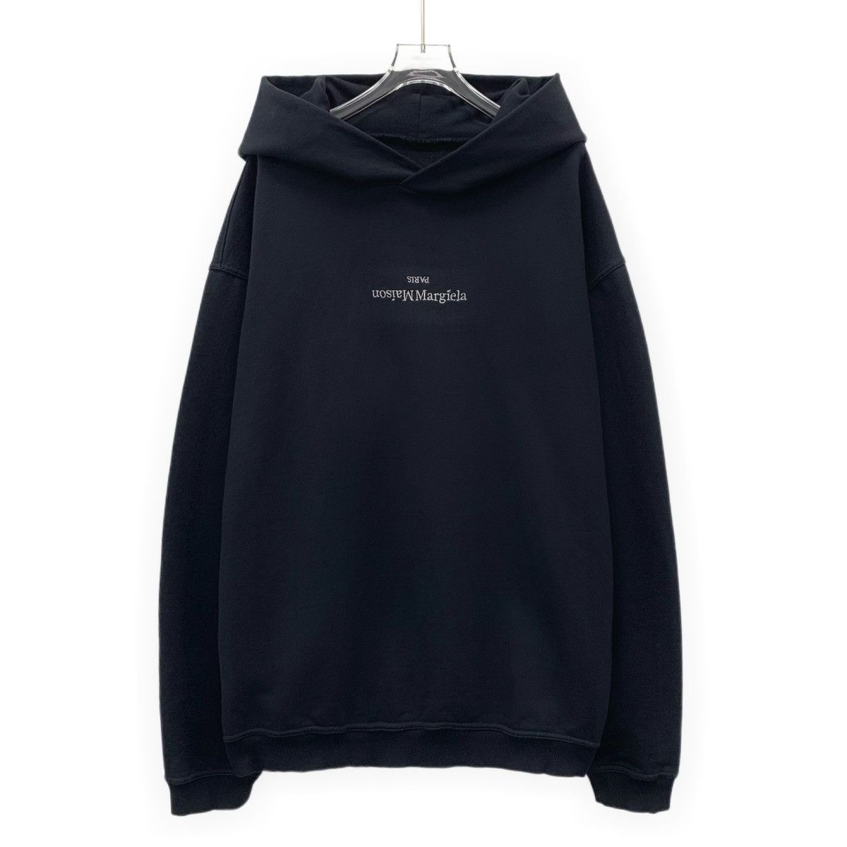 Maison Margiela Maison Margiela Black Logo Monogram Embroidered Sweatshirt Size L / US 10 / IT 46 - 1 Thumbnail