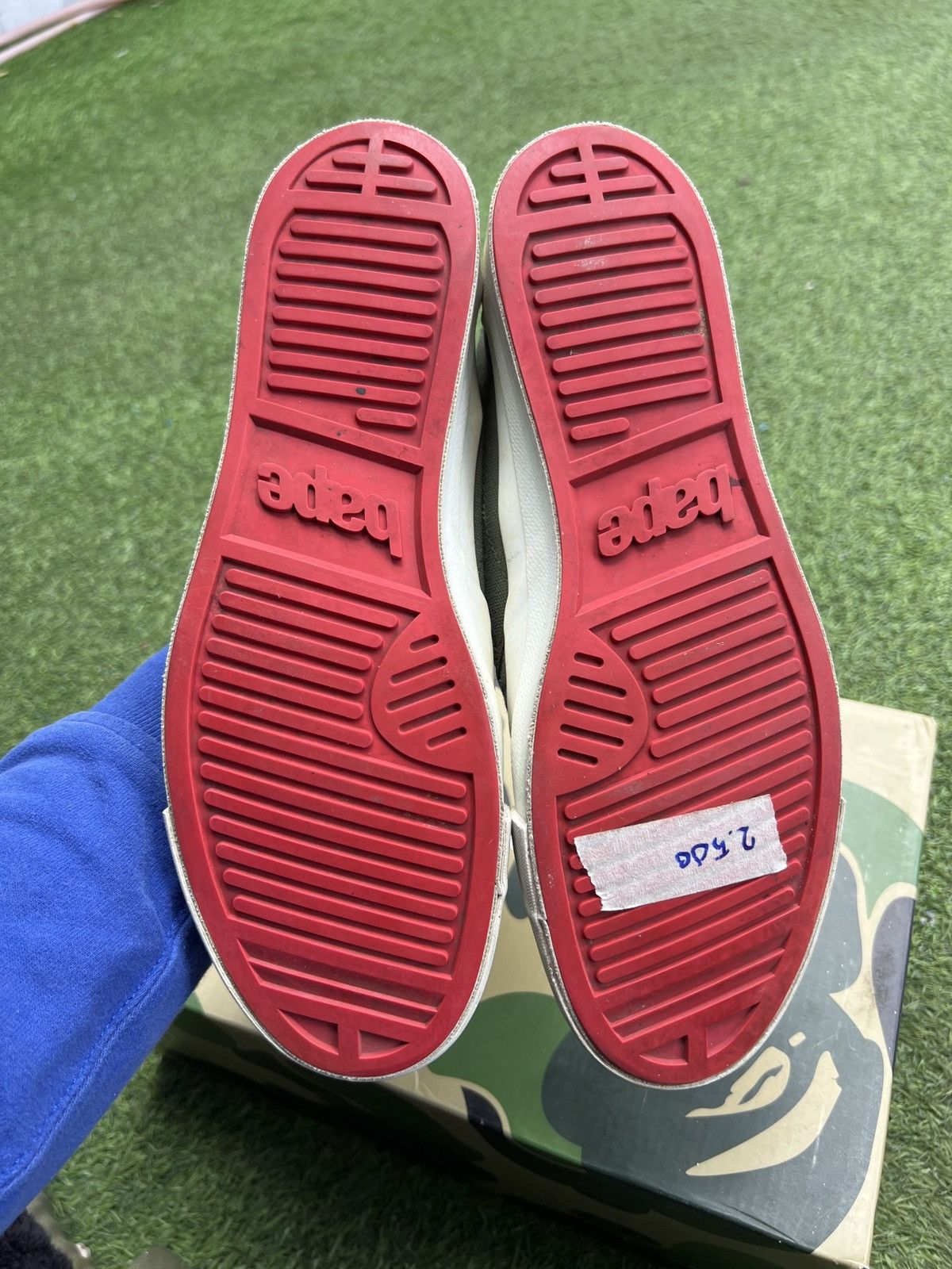 Bape Rare 💥Bape Slip On Tiger Green Olive Made in Japan Size US 9 / EU 42 - 6 Thumbnail