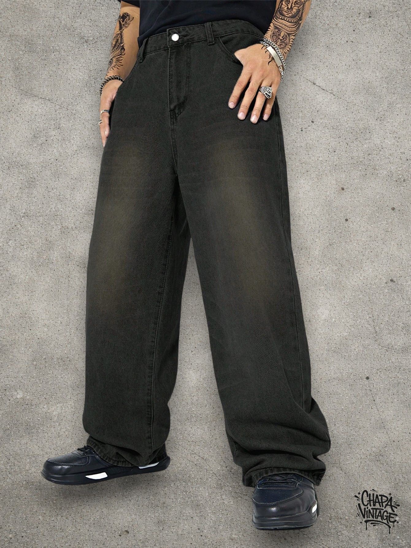 Vintage Straight leg washed jeans Size US 32 / EU 48 - 3 Thumbnail