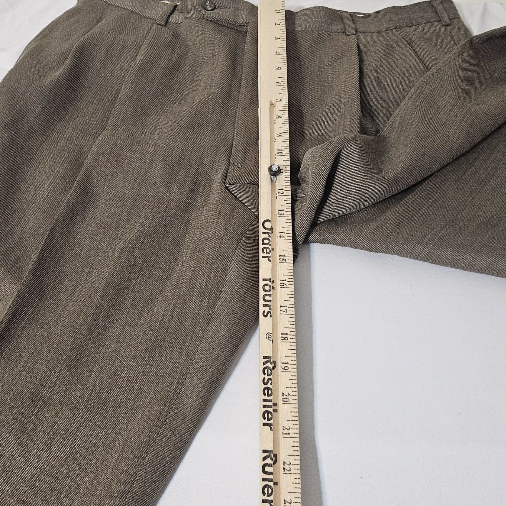 Brooks Brothers Brooks Brothers 346 Dress Pants Mens 38x33 Wool Solid Brown Regular Straight Zip Button EUC Size US 38 / EU 54 - 6 Thumbnail
