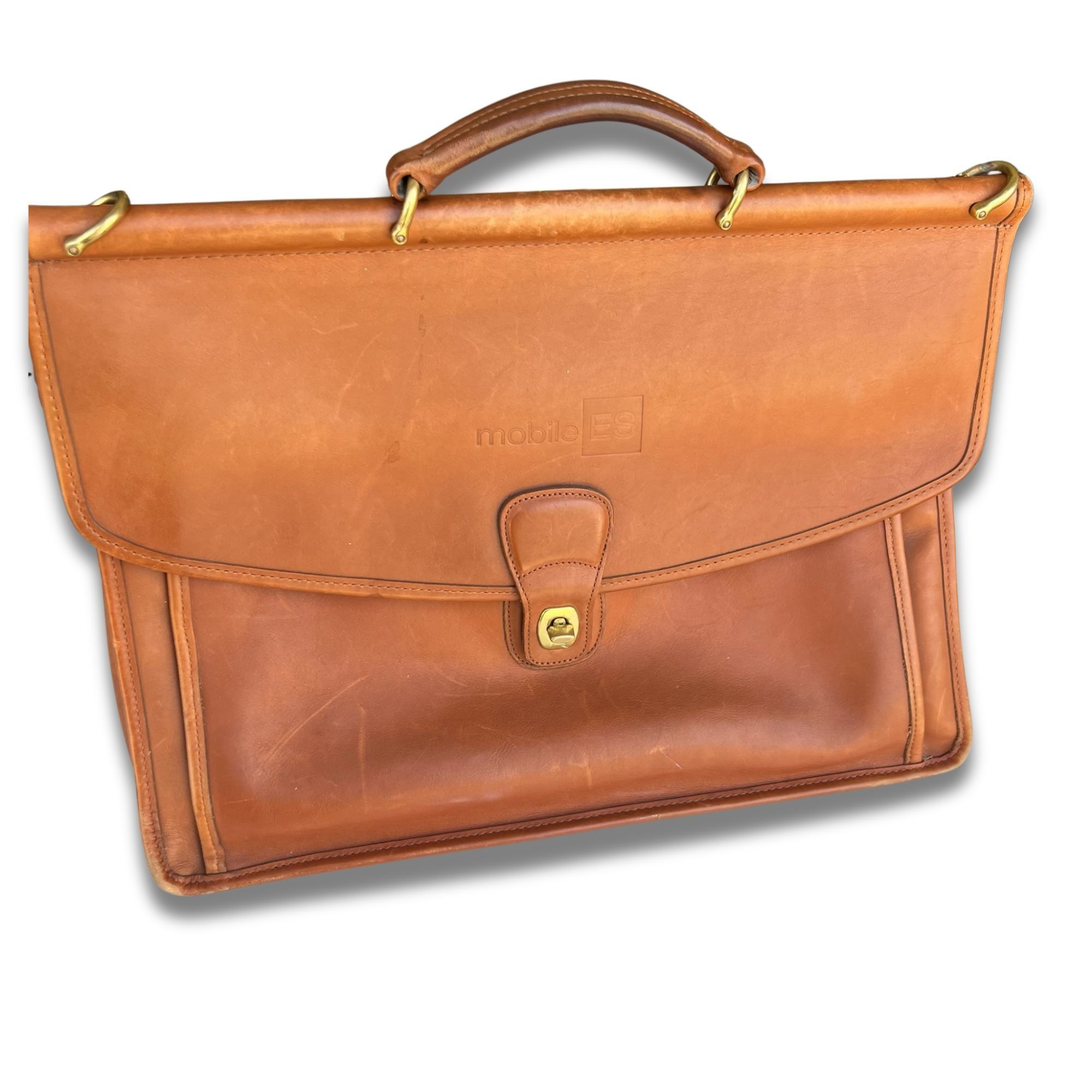 Coach Vintage Coach 5266 Beekman Briefcase Leather Tan Gold Hardwa Size ONE SIZE - 2 Thumbnail