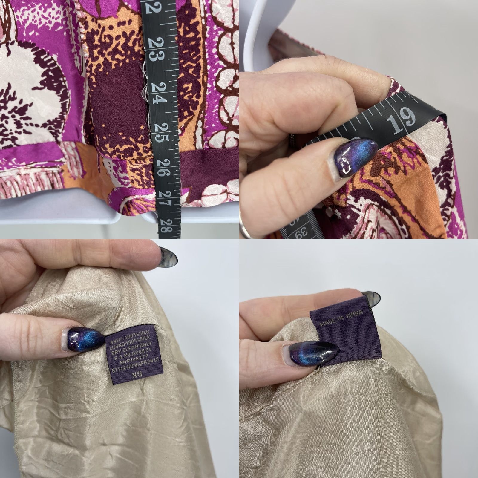 Vintage Hale Bob Silk Blouse Top Women XS Pink Floral Sleeveless Halter Tie Bohemian Retro Pockets Size XS / US 0-2 / IT 36-38 - 8 Thumbnail