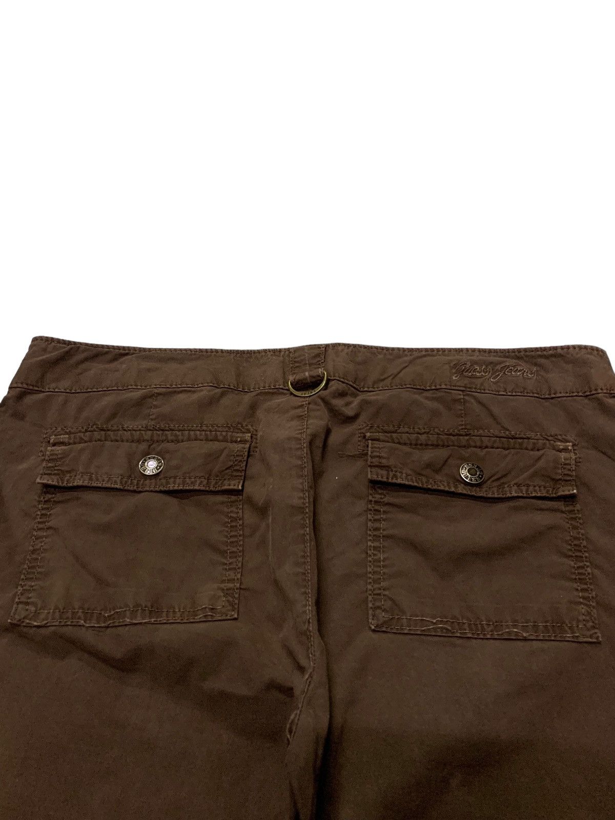 Guess × Vintage Vintage Guess Flared Brown Cargo Pants Size US 33 - 13 Thumbnail
