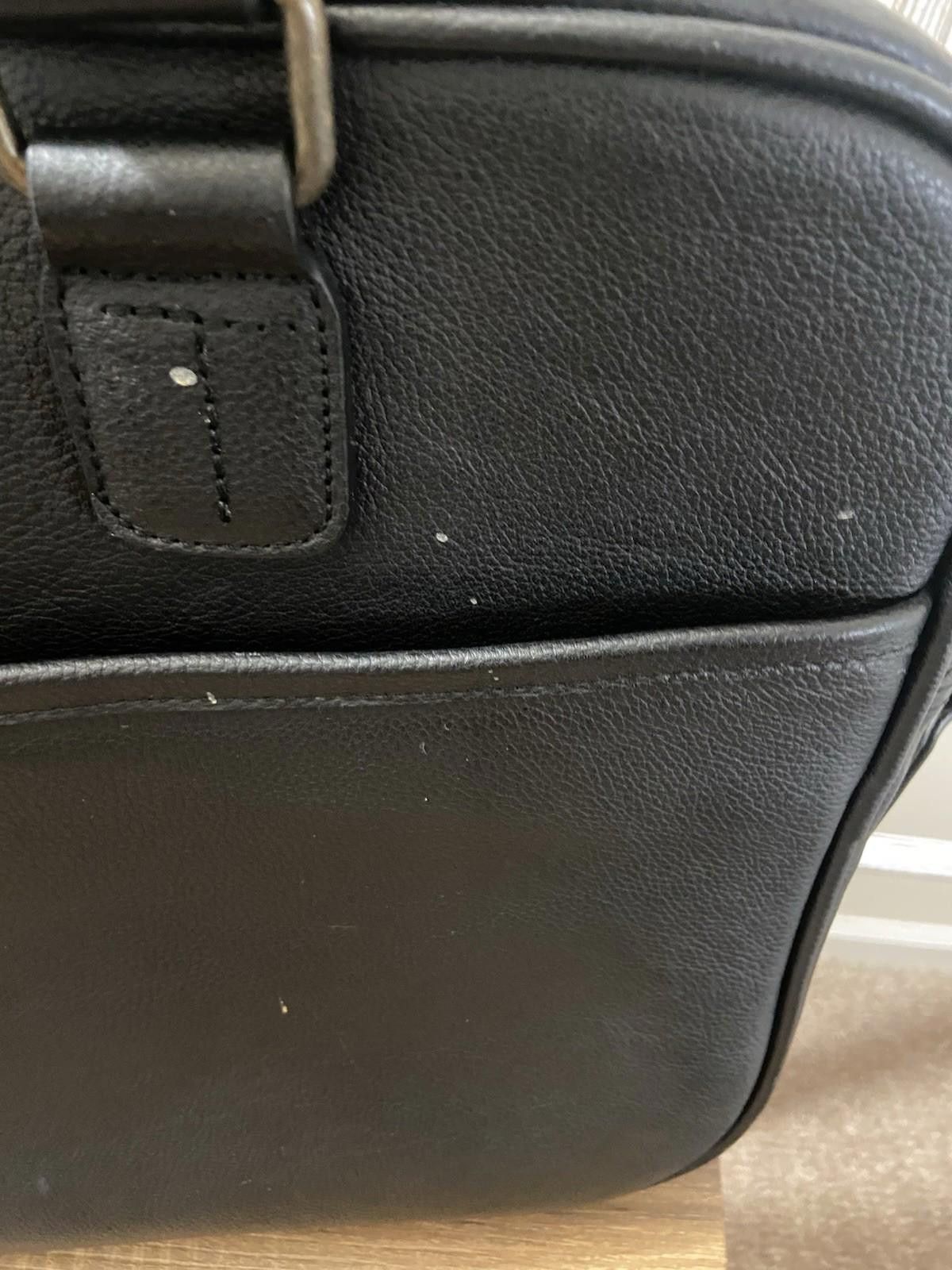 Leather Quavaro Black Eagle Briefcase W Strap, Heavy Duty Leather Size ONE SIZE - 5 Thumbnail