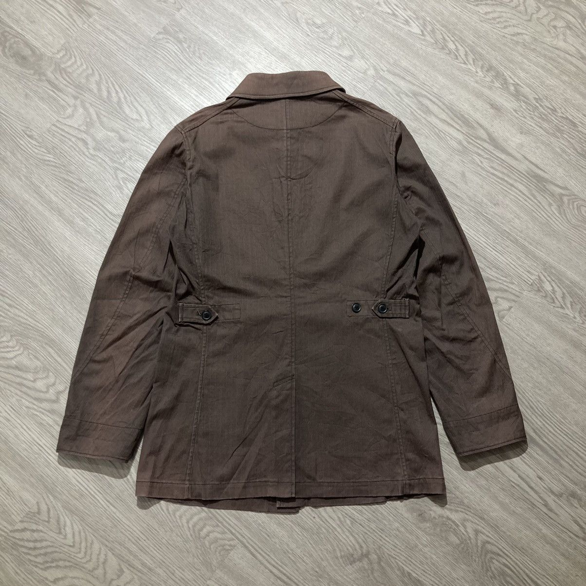 Michel Klein Vintage Michel Klein Homme Paris Coated Jacket Brown Luxury Size US L / EU 52-54 / 3 - 13 Thumbnail