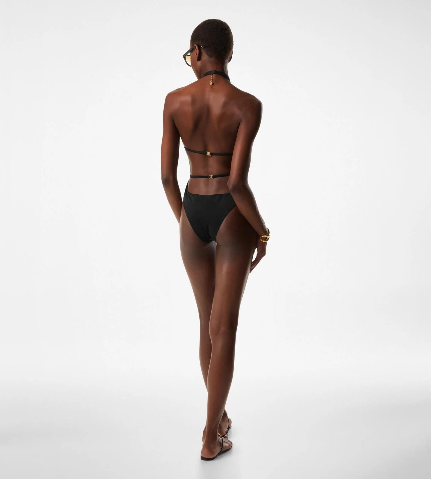 Tom Ford o1w1db10525 SWJ038 One-Piece Swimsuit in Black Size M / US 6-8 / IT 42-44 - 3 Thumbnail
