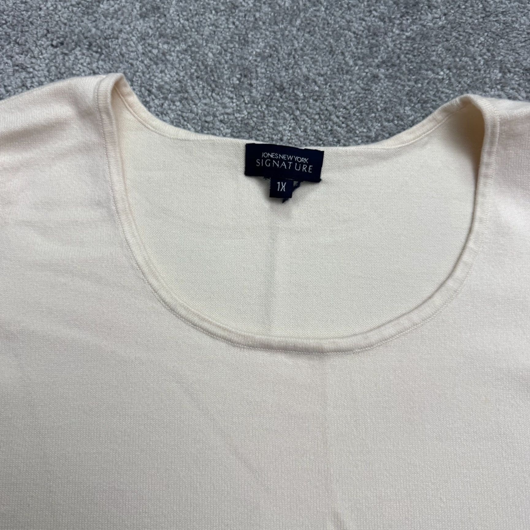 Jones New York VINTAGE Jones New York Tank Shirt Women 1X Beige Sleeveless 90s Y2K Classic Baggy Knit Top Size XL / US 12-14 / IT 48-50 - 3 Thumbnail