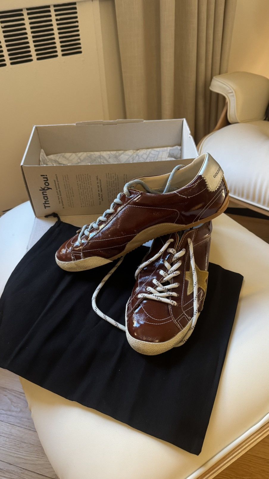 Golden Goose Golden Goose Burgundy True Stars - Size 45 Size US 11.5 / EU 44-45 - 8 Thumbnail