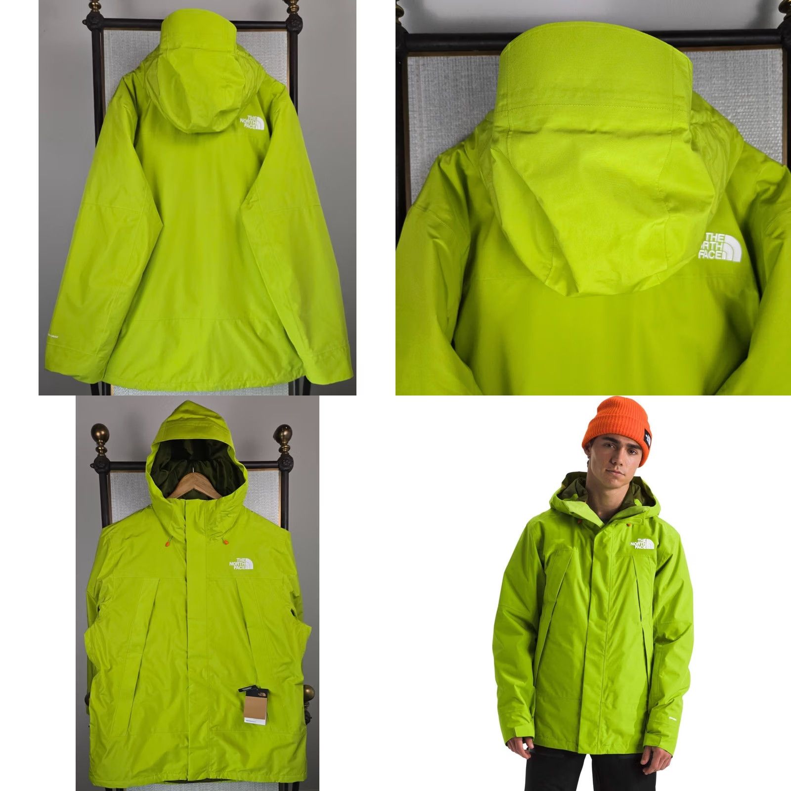 The North Face The North Face 3 in 1 Jacket Mens 2XL Hi-Viz Neon Green Waterproof Shell Insulated DryVent Zip Front Pockets Snow Ski Winter Coat Size US XXL / EU 58 / 5 - 8 Thumbnail