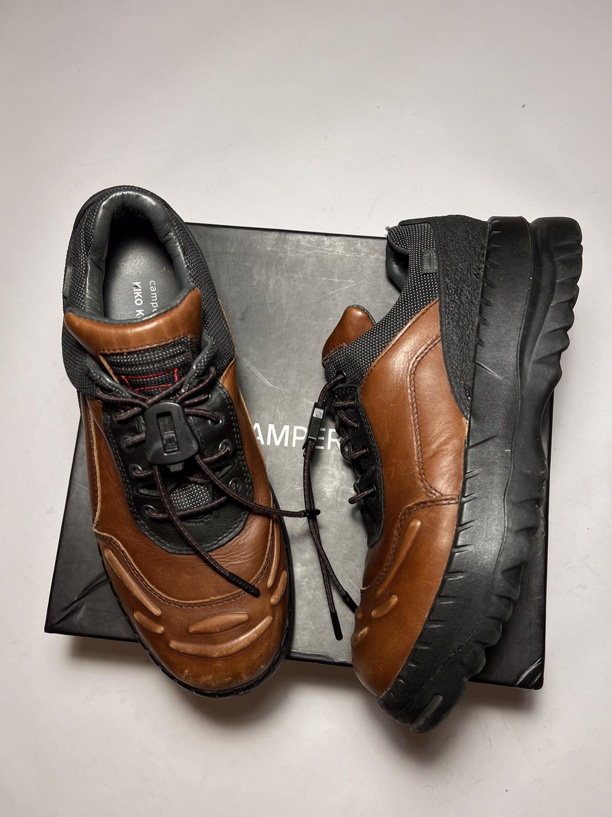 Pre-owned Camper X Kiko Kostadinov Teix Gtx Low Boots In Brown