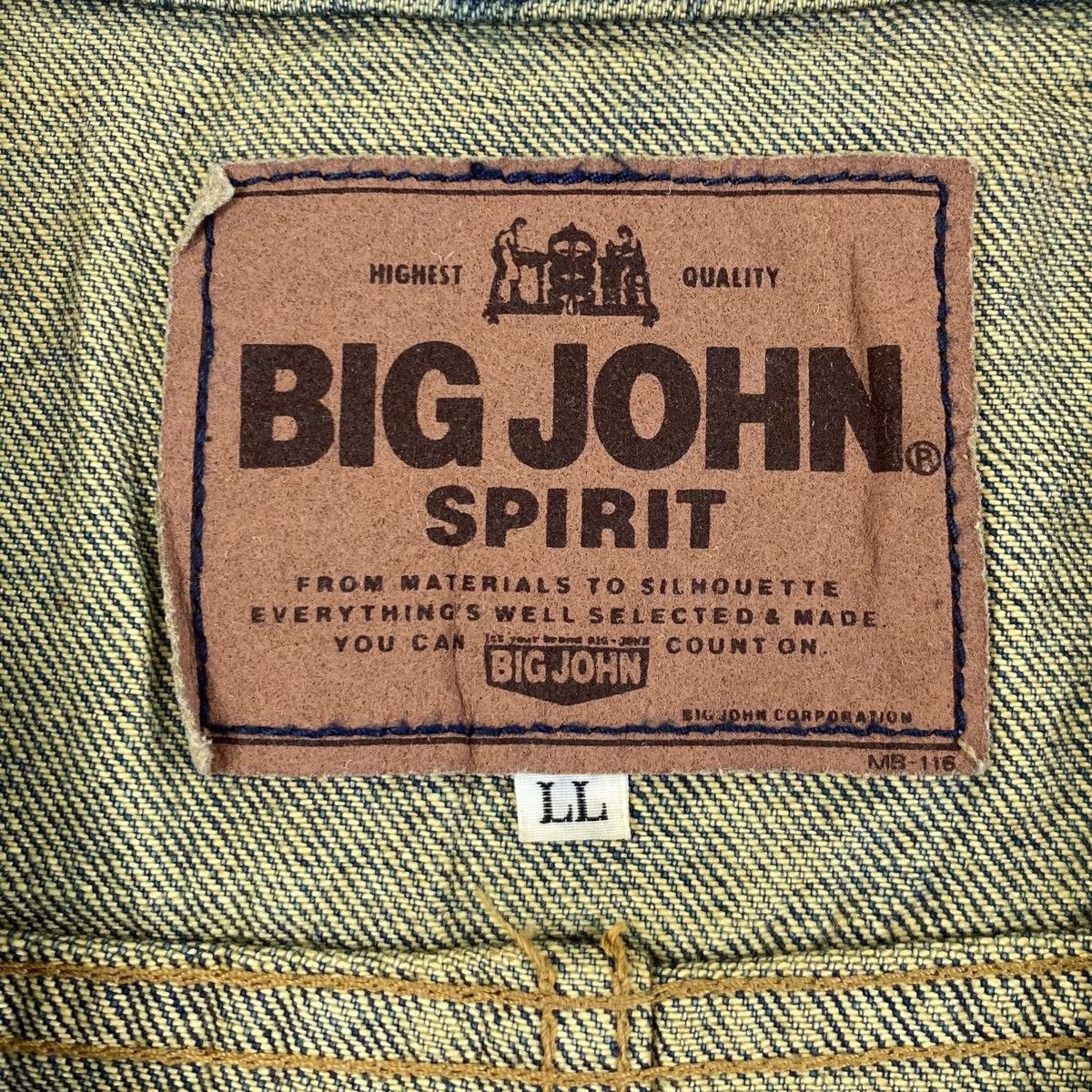 Big John Vintage BIG JOHN Spirit Vest Jeans Sleeveless Indigo Western Size US L / EU 52-54 / 3 - 4 Thumbnail