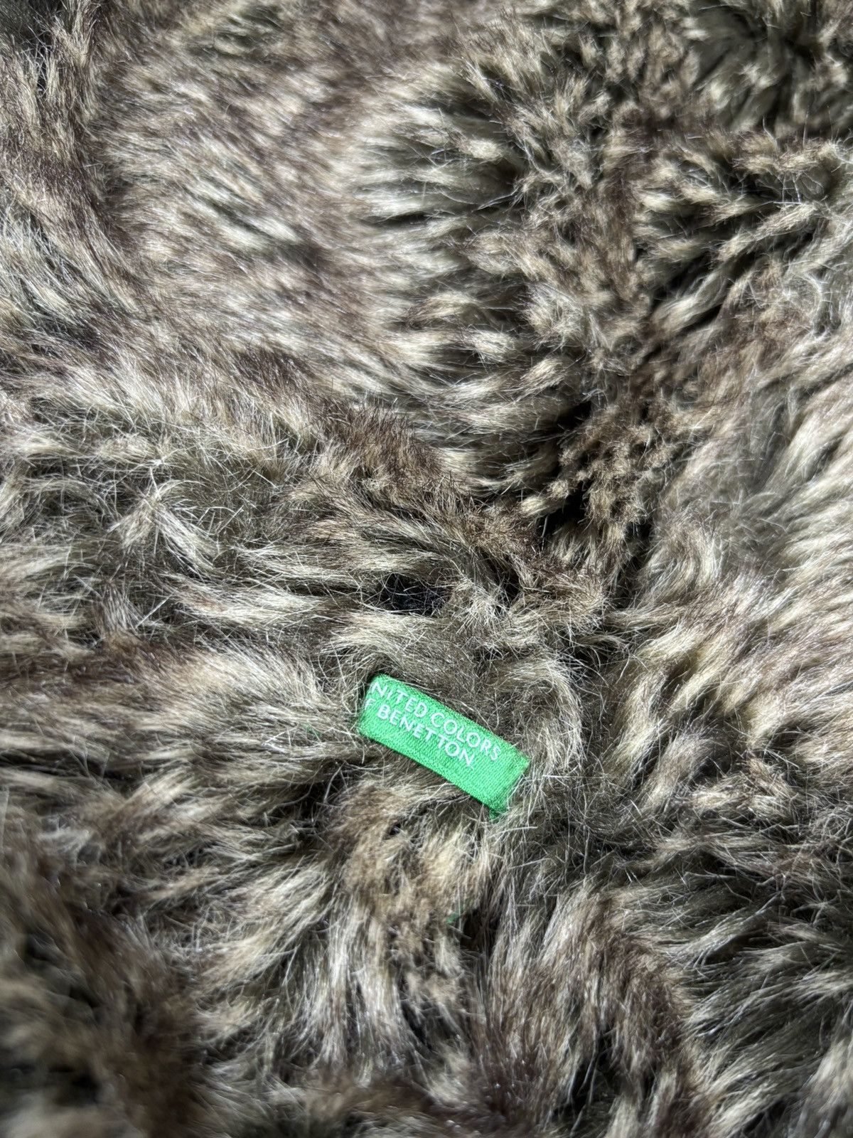 Vintage Benetton Heavy Fur Hoodie IfSixWasNine L.G.B. Aesthetic core Size US S / EU 44-46 / 1 - 9 Thumbnail