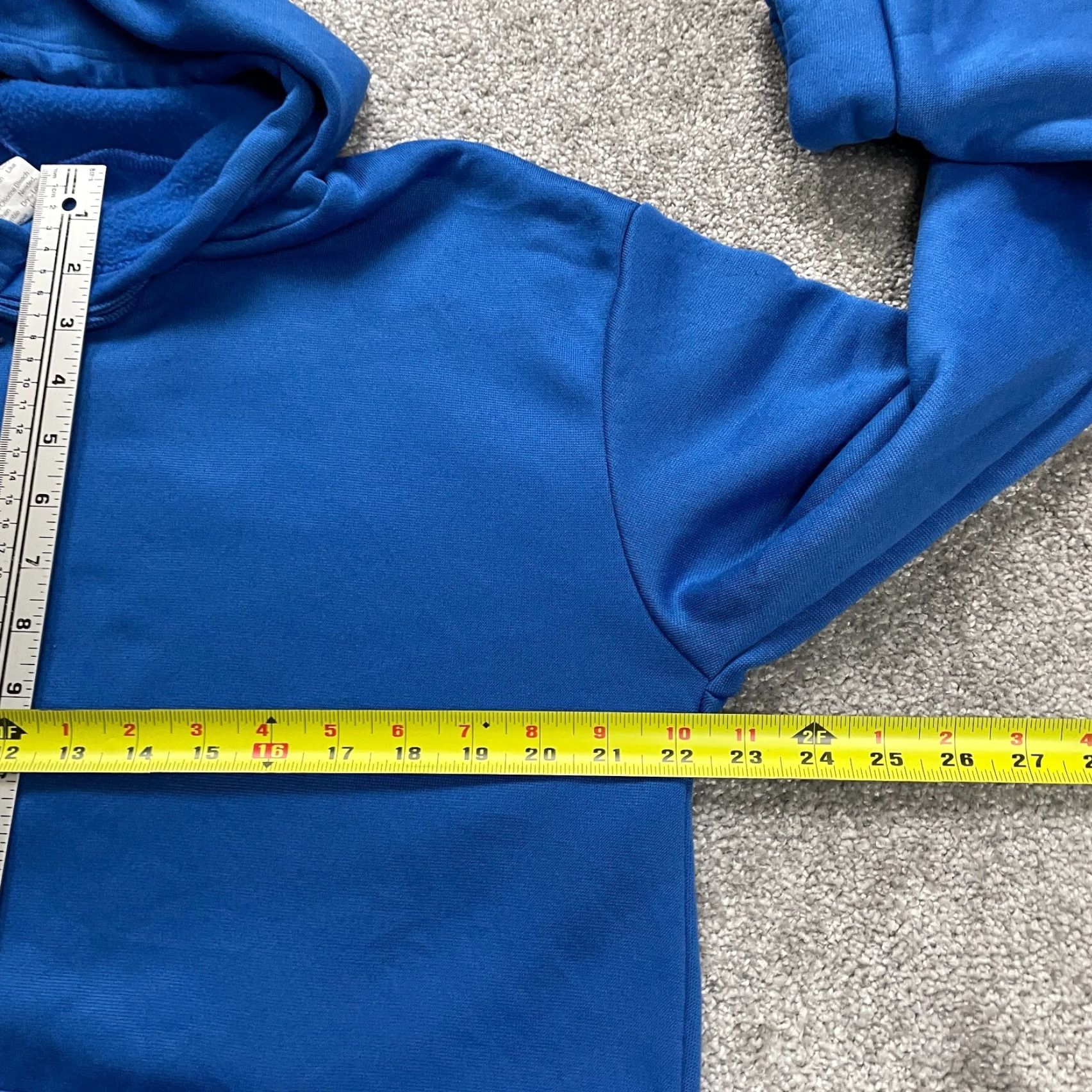 Vintage Unbranded Hoodie Sweatshirt Unisex 2XL Royal Blue Fleece Drawstring Pullover Size US XXL / EU 58 / 5 - 7 Thumbnail