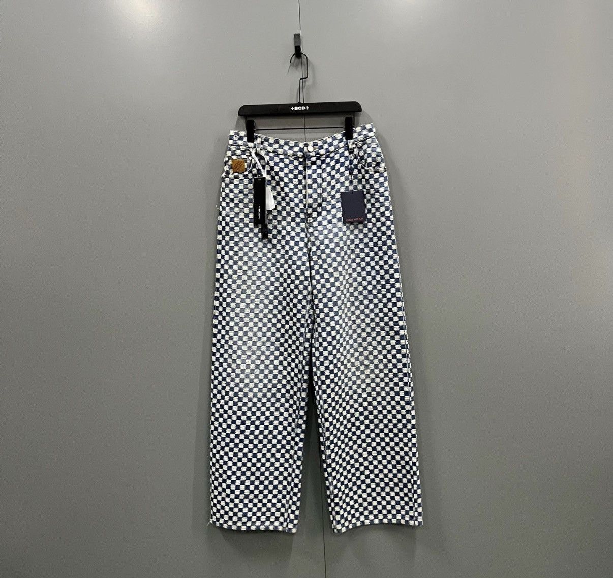 Louis Vuitton Louis Vuitton × Nigo Denim Wide-Leg Pants J41 Size 29" - 1 Thumbnail