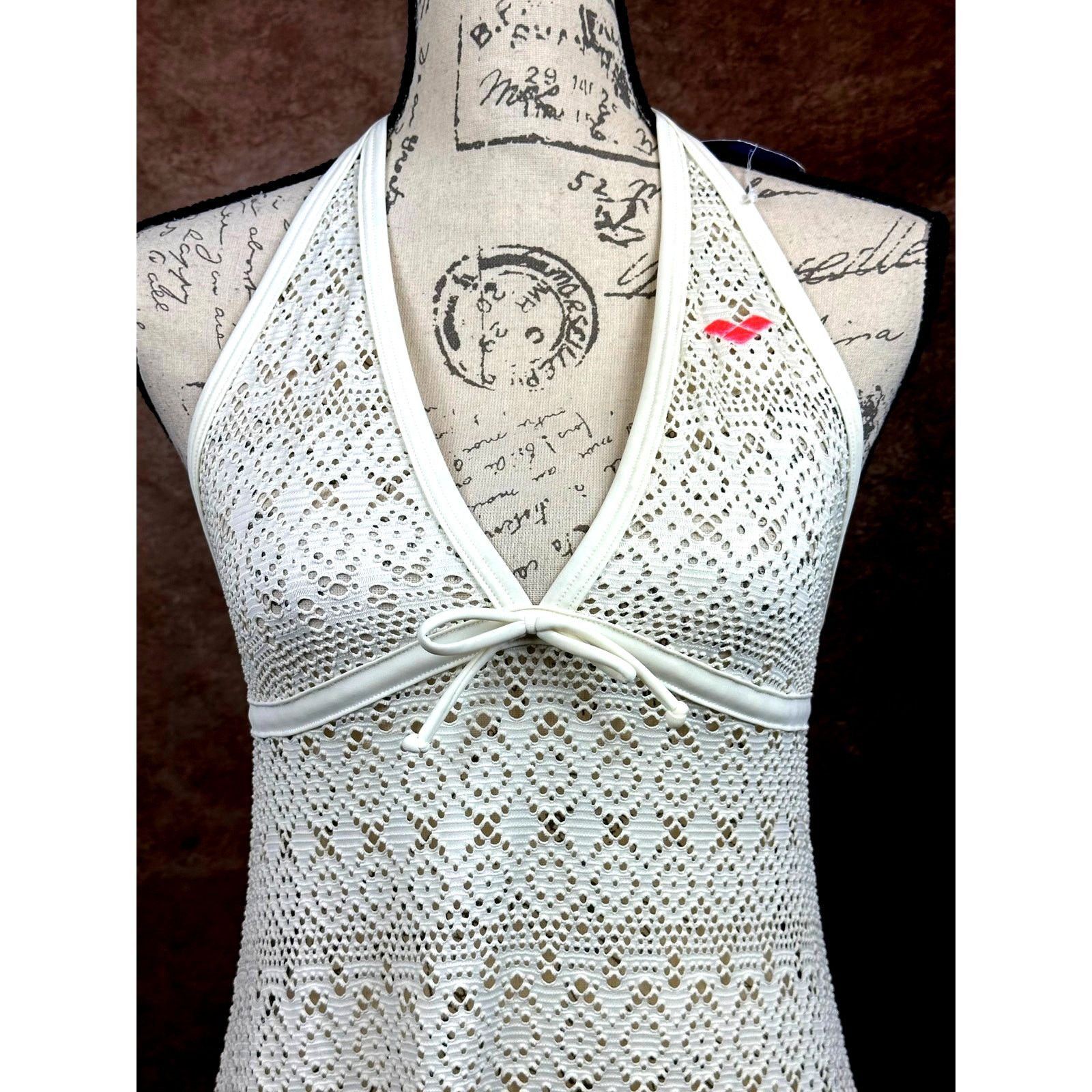 Other Arena Mesh Halter Neck Coverup - Cream - size M Size M / US 6-8 / IT 42-44 - 6 Thumbnail