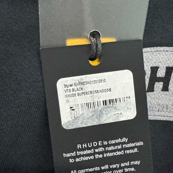 Rhude Rhude Supercross Hoodie Vintage Black Men’s XL Size US XL / EU 56 / 4 - 6 Thumbnail