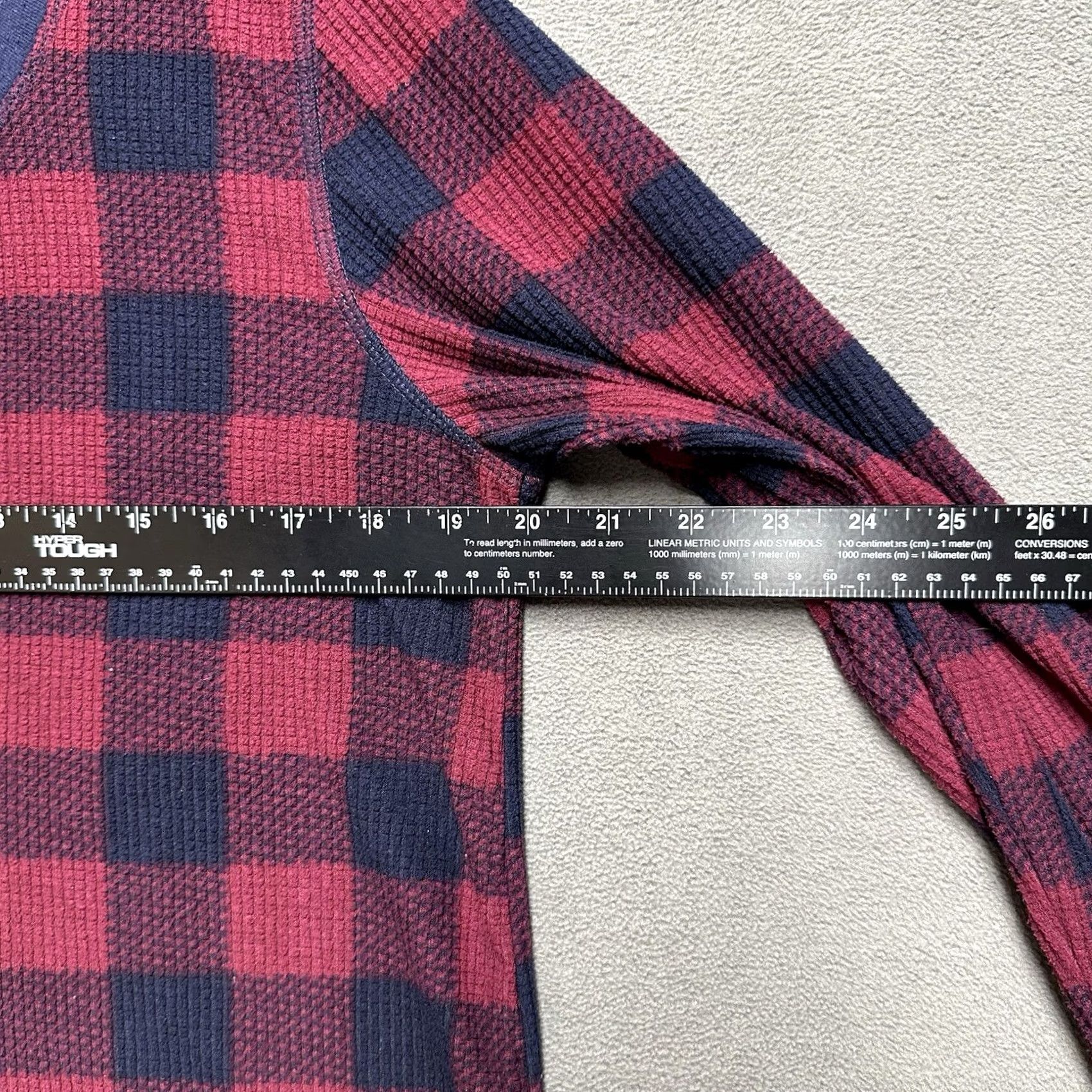 Nautica Nautica Shirt Womens Medium Red Plaid Henley Thermal Knit Casual EUC Size M / US 6-8 / IT 42-44 - 5 Thumbnail