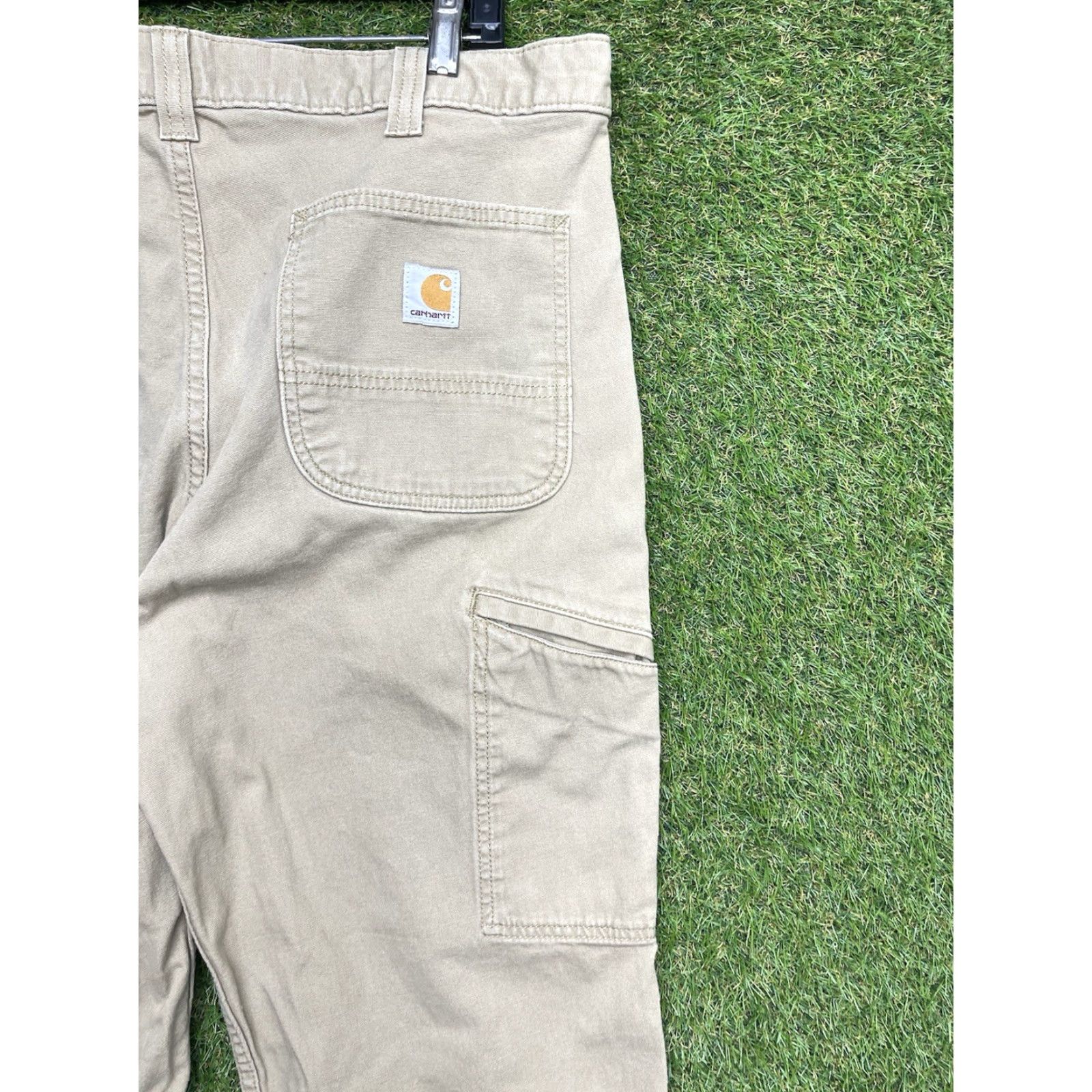 Carhartt VINTAGE Carhartt Carpenter Pants Mens 36x34 Workwear 5 Pocket Tan Faded 90s Cargo Y2K 90s Hip Hop Work Pants Mens Size US 36 / EU 52 - 7 Thumbnail