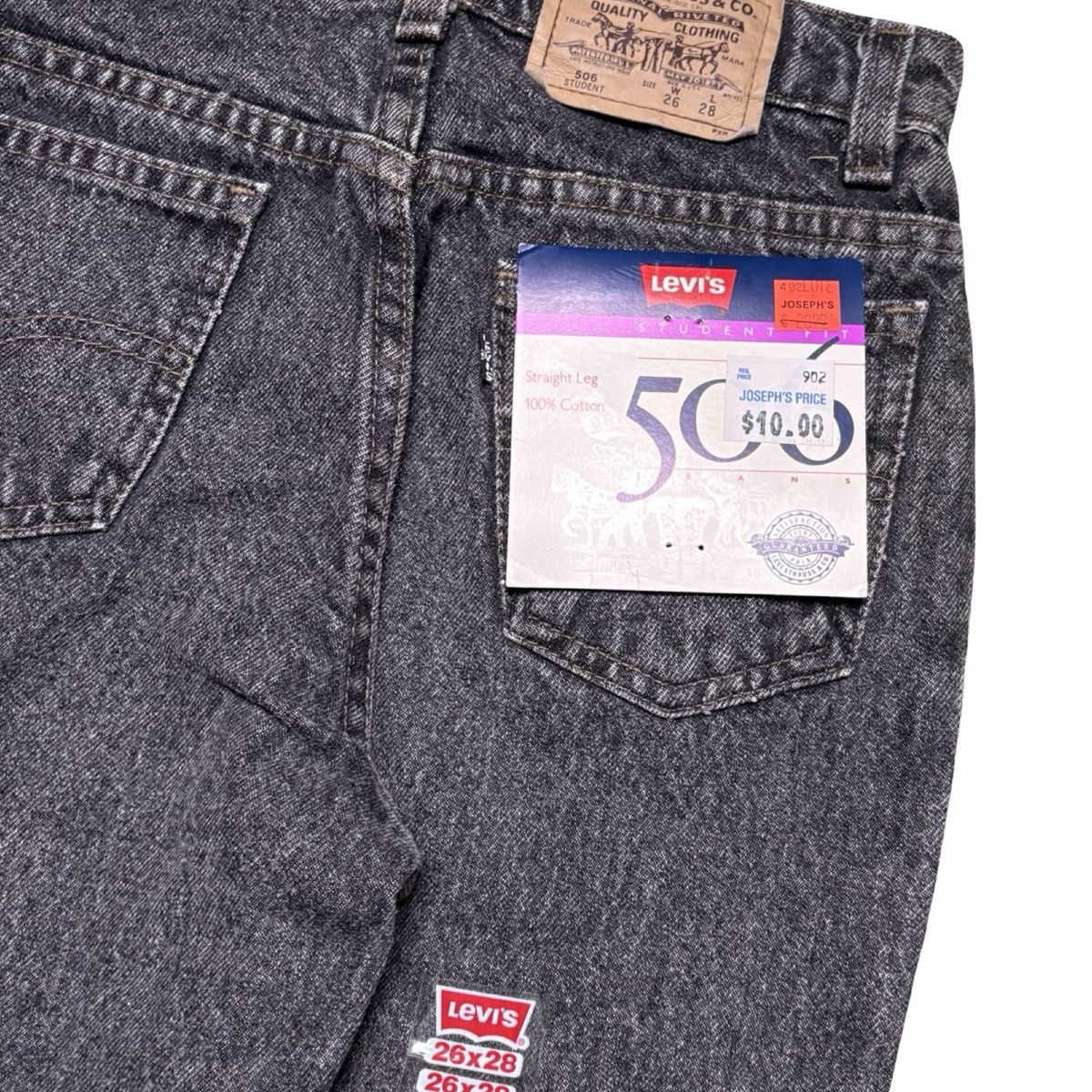 Levi's Vintage 80's Levi's 506 Student Straight Leg Jeans 26x28 Size US 26 / EU 42 - 2 Thumbnail