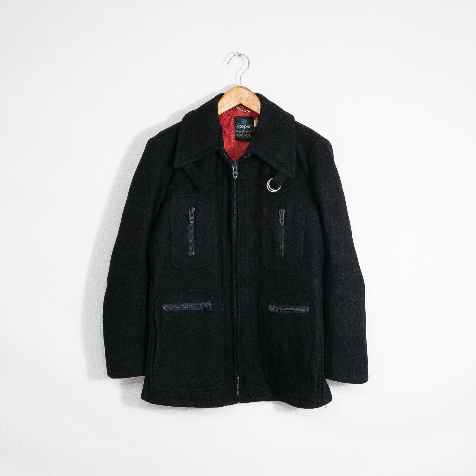 Cooper Vintage 70s Cooper Wool Zip Up Jacket - Mens 42 Regular Size US L / EU 52-54 / 3 - 1 Thumbnail
