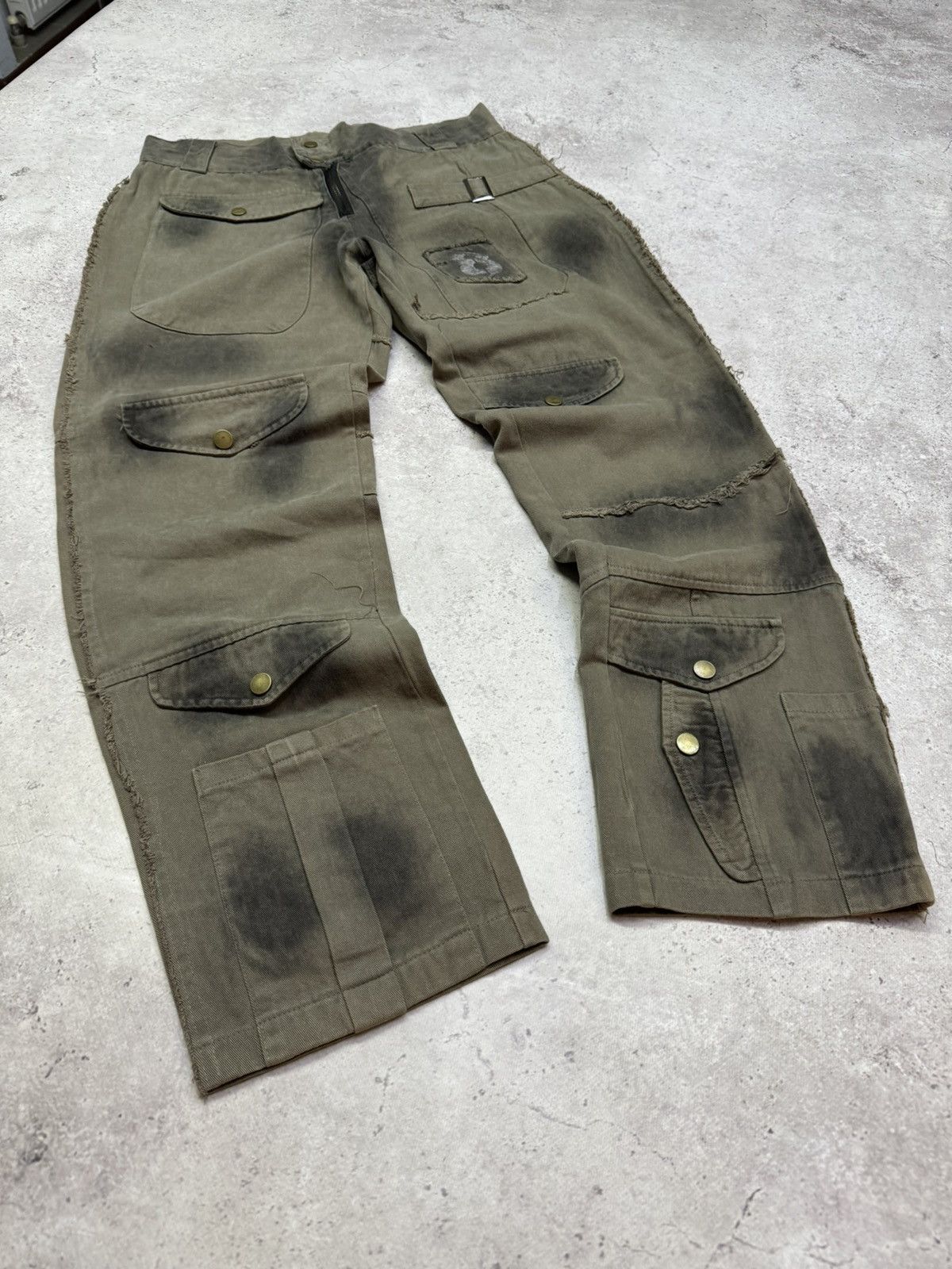 Junya Watanabe Vintage 00s Multi-pocket Cargo Military Distressed Pants Size US 31 - 5 Thumbnail