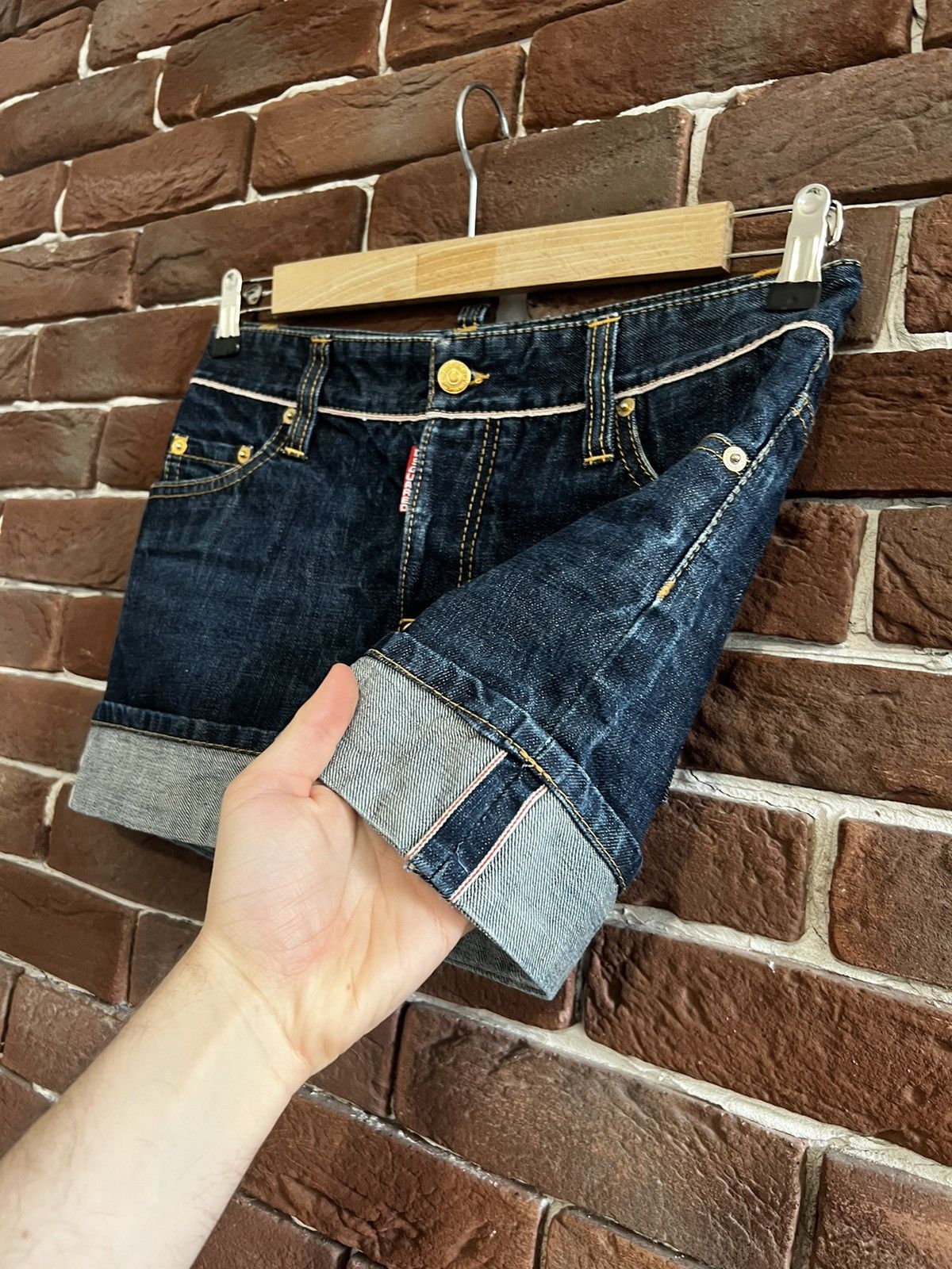 Dsquared2 Rare Dsquared2 Vintage Y2K Mini Skirt Selvedge Denim 42 Size 28" / US 6 / IT 42 - 6 Thumbnail