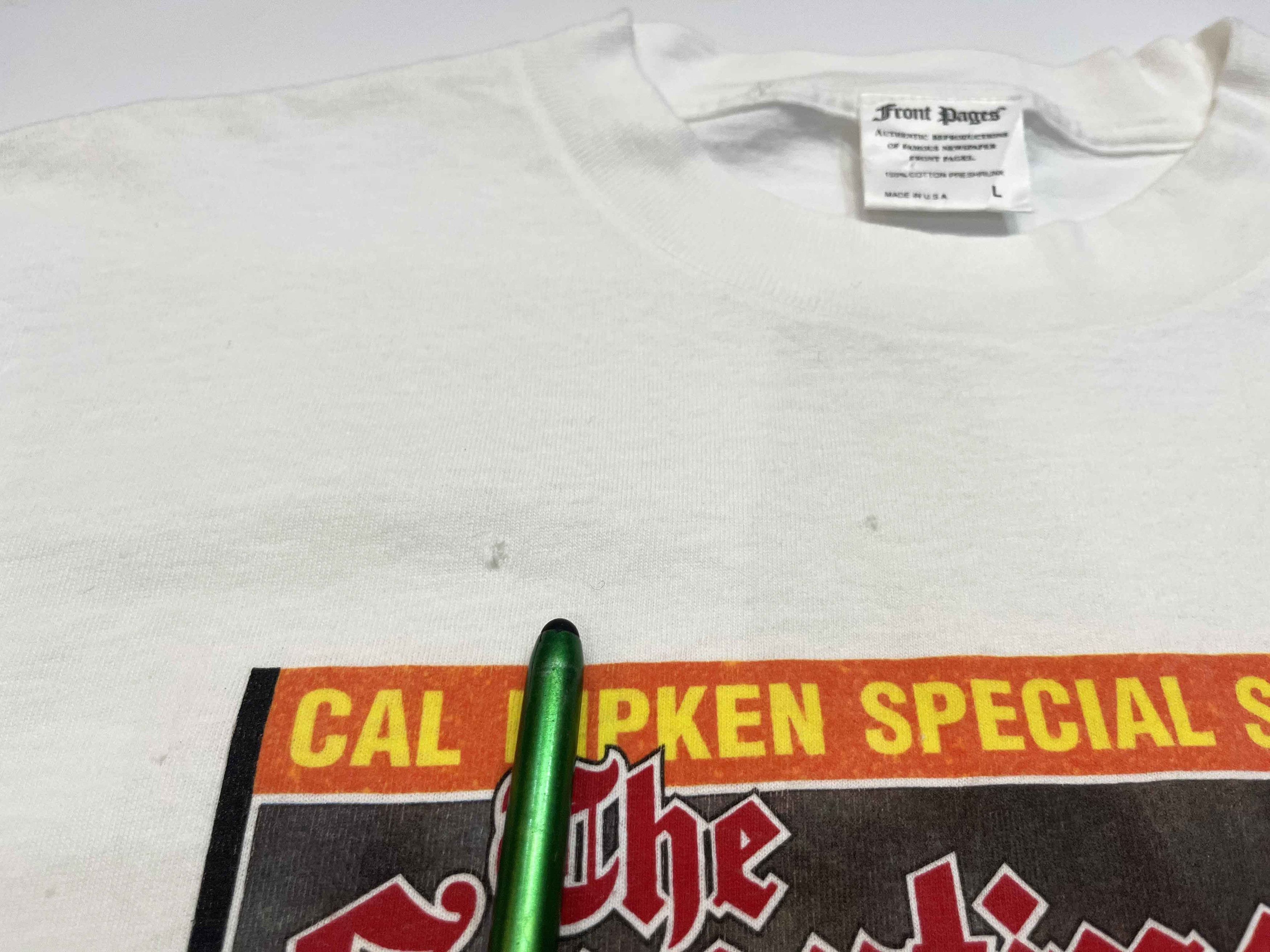MLB Vintage Front Pages 1995 MLB Cal Ripken Orioles T-Shirt Size US L / EU 52-54 / 3 - 7 Thumbnail