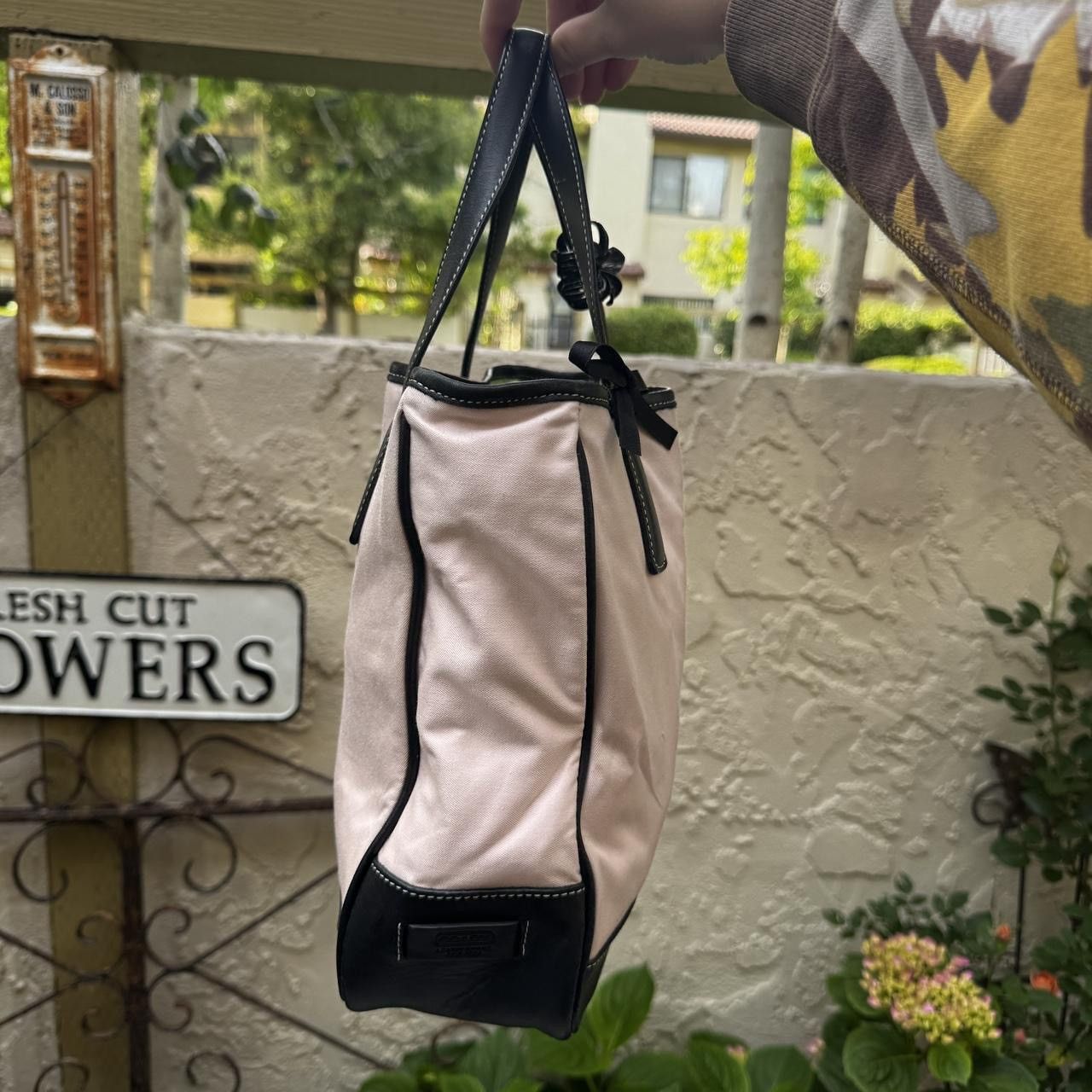 Coach Y2K Baby Pink Canvas & Black Leather Coach Bag Size ONE SIZE - 5 Thumbnail