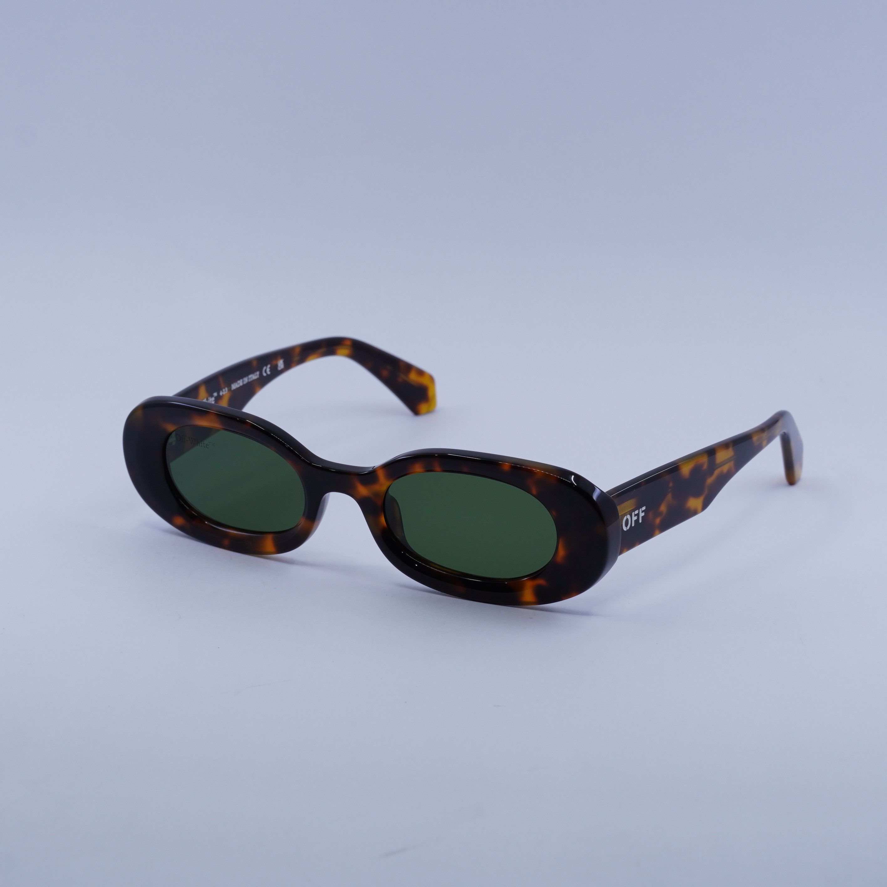 Off-White OERI087 AMALFI 6055 Sunglasses Havana Oval Frame
