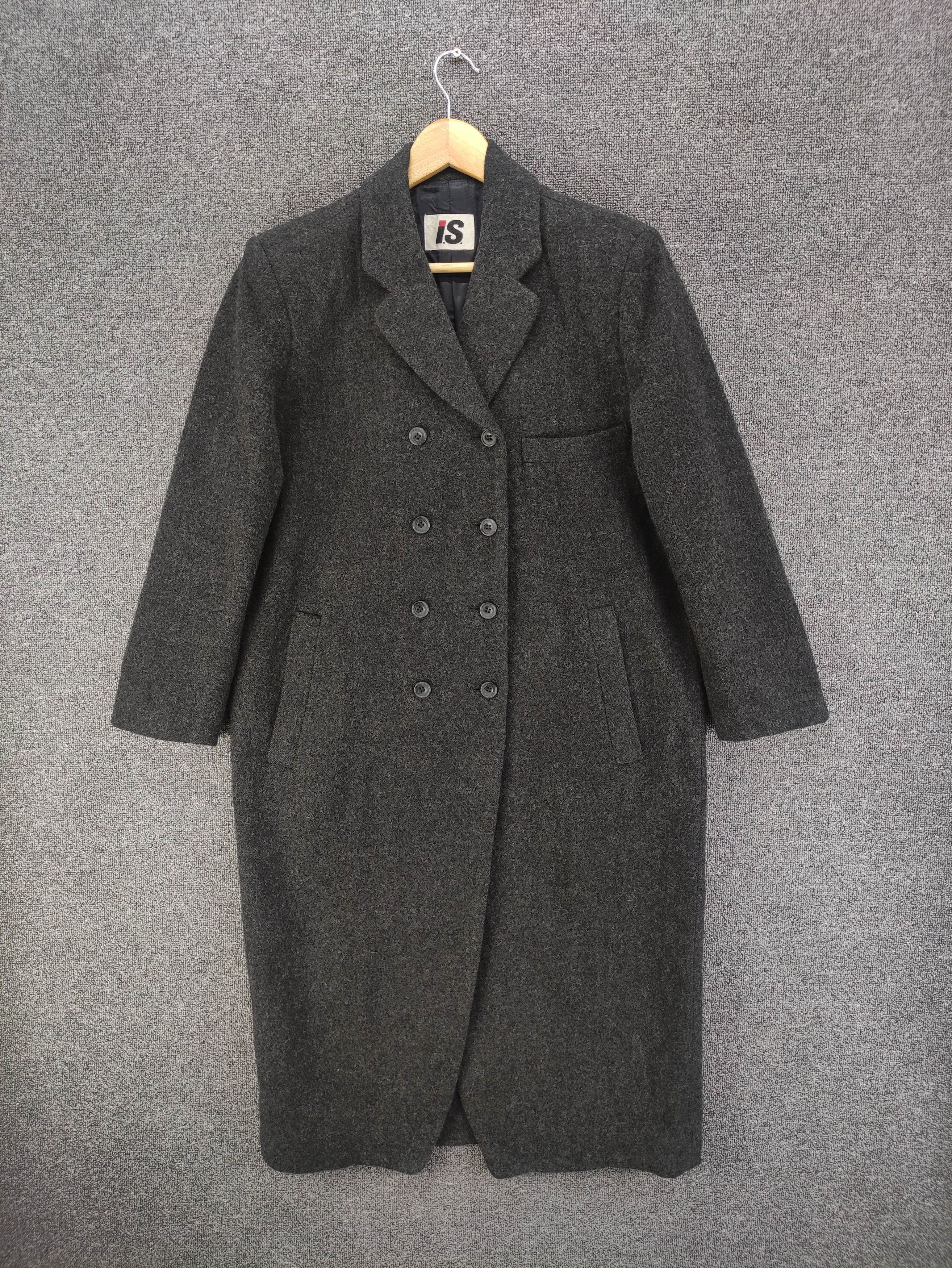 Vintage 80s Issey Miyake Wool Coat Double Brusted Jacket