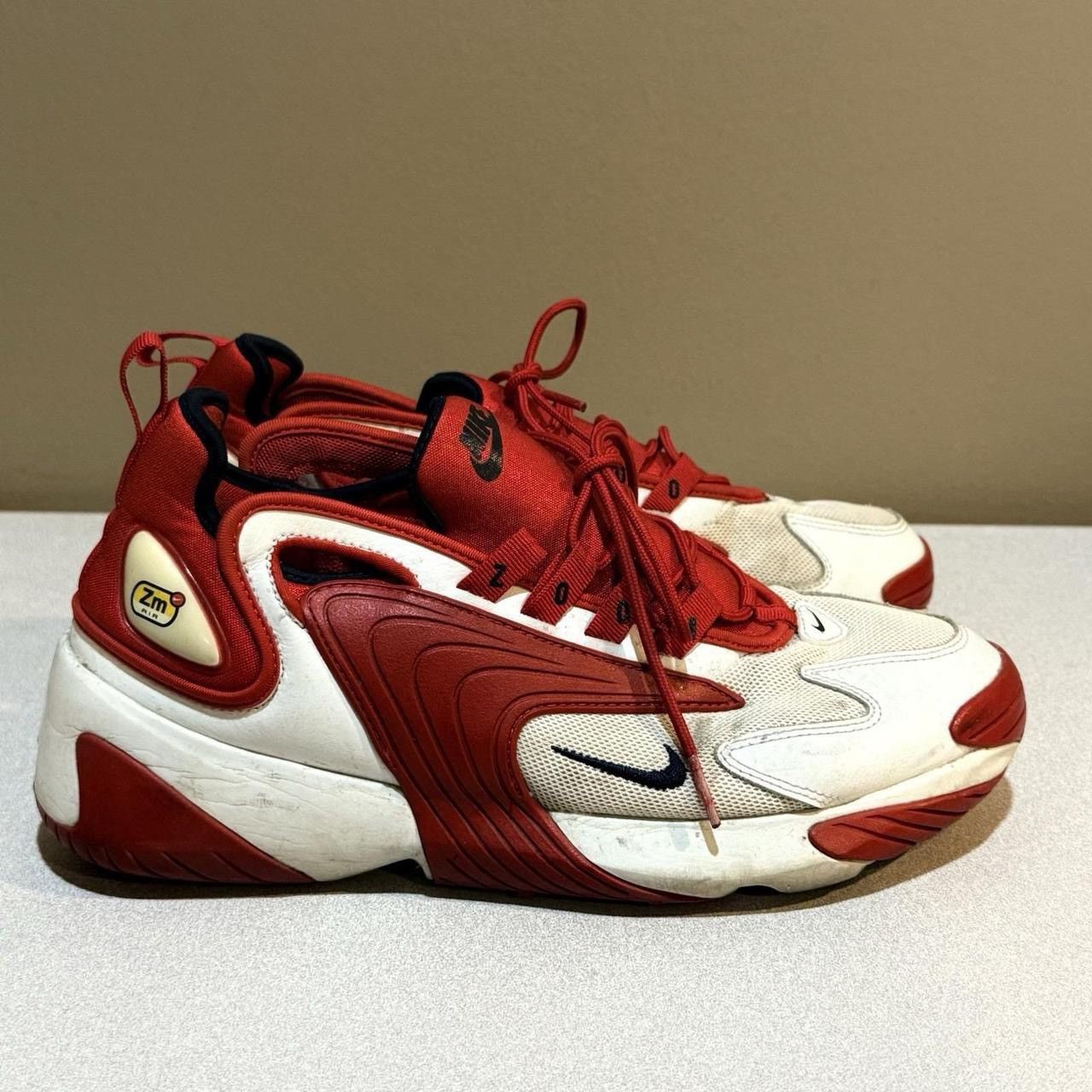 Nike Nike Zoom 2K Off White/Obsidian-University Red Shoes Size 9 Size US 9 / EU 42 - 1 Thumbnail