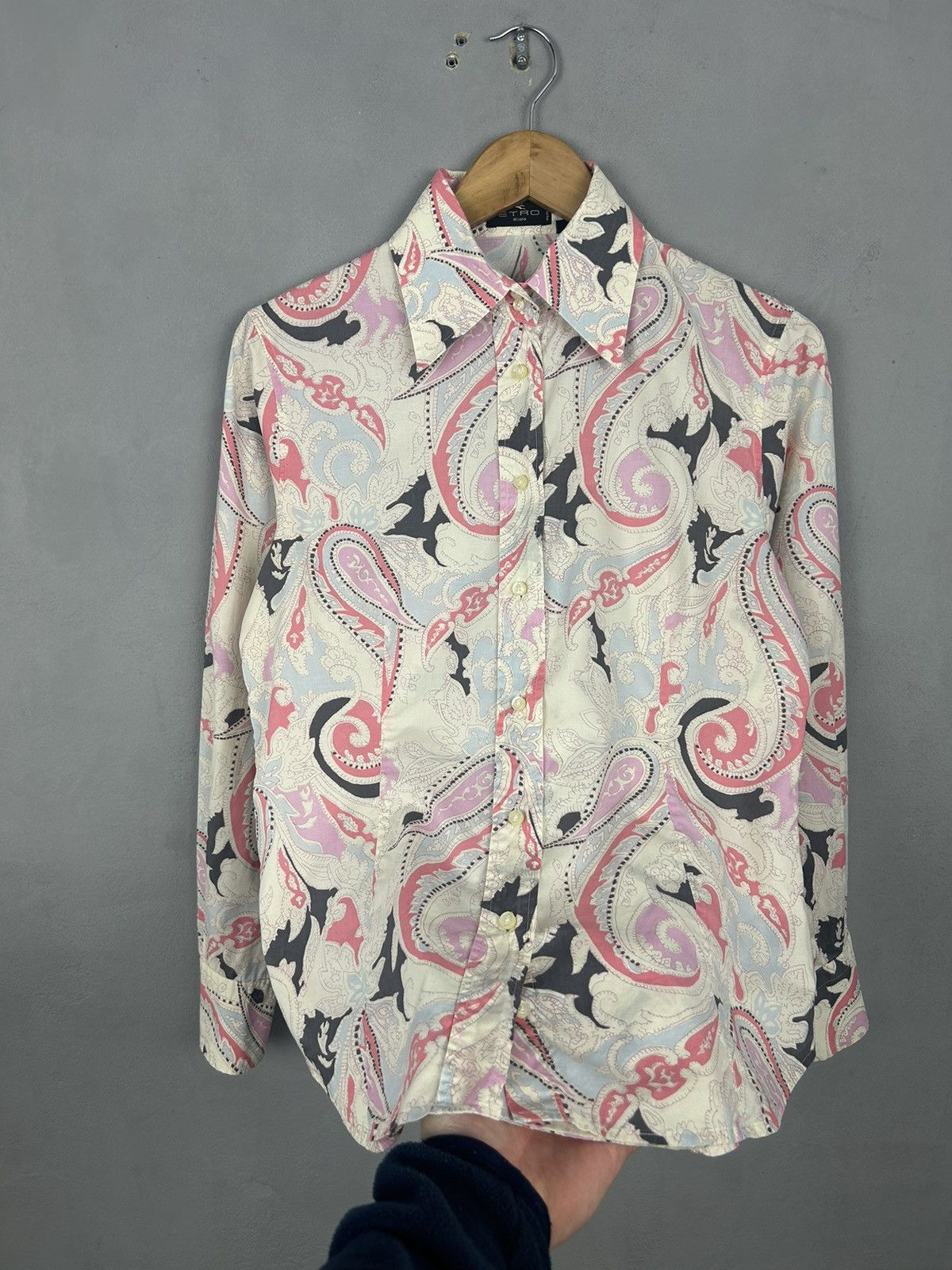 Etro Etro Milano Paisley Print Cotton Shirt Made in Italy Size L / US 10 / IT 46 - 4 Thumbnail