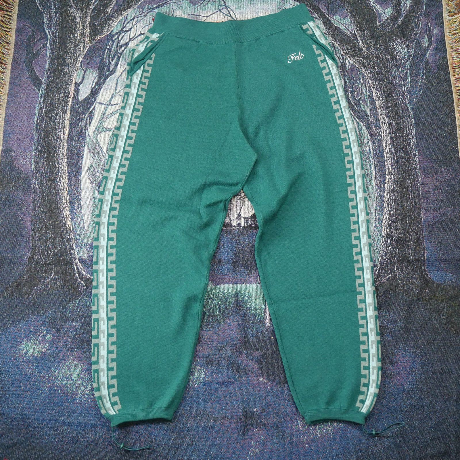image of Felt Havana Cotton Knit Pants Size XL Retail $135 in Teal, Men's