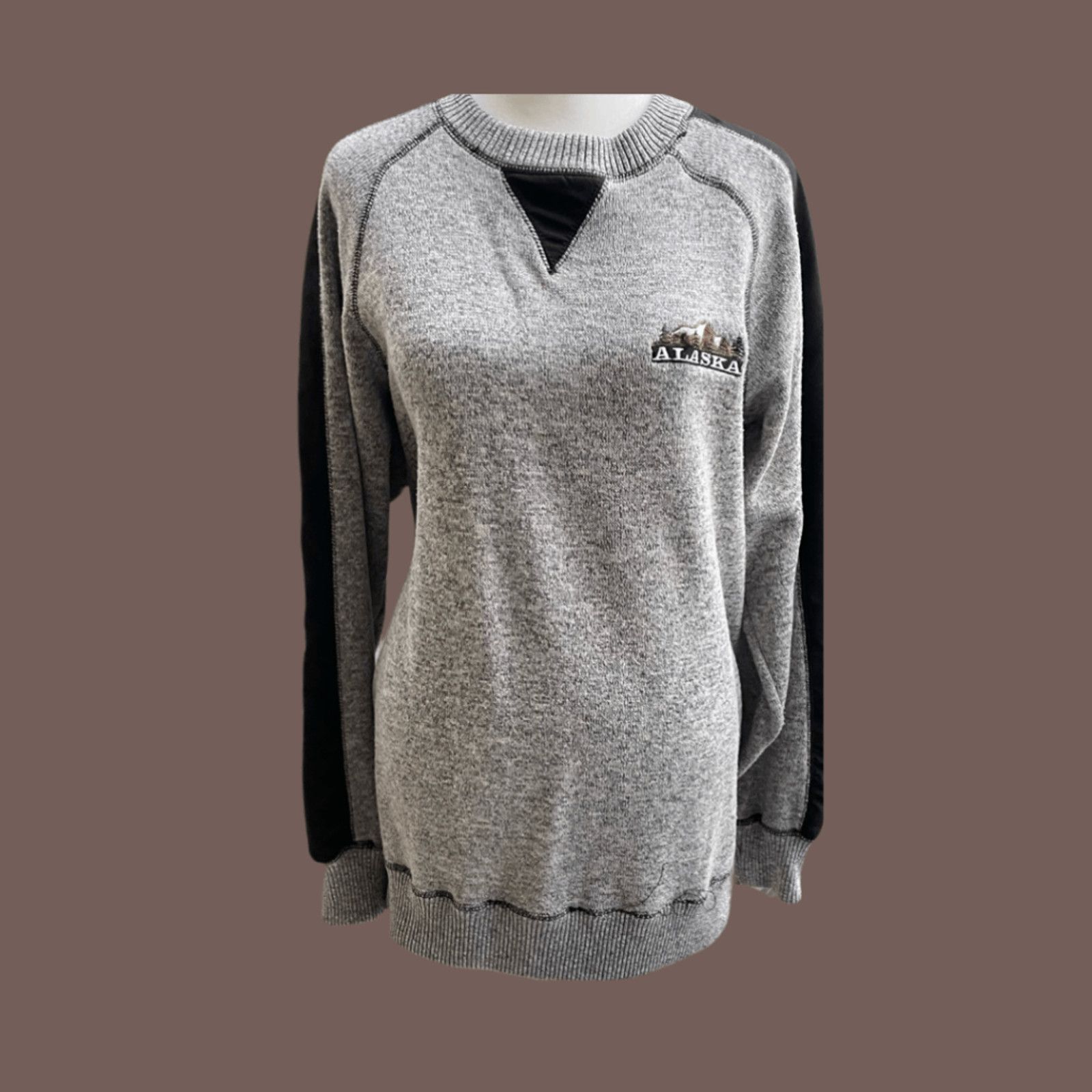 Vintage VTG Alaska Sweater Renegade Club Gray Black Y2K Outdoorcore Size US M / EU 48-50 / 2 - 1 Thumbnail