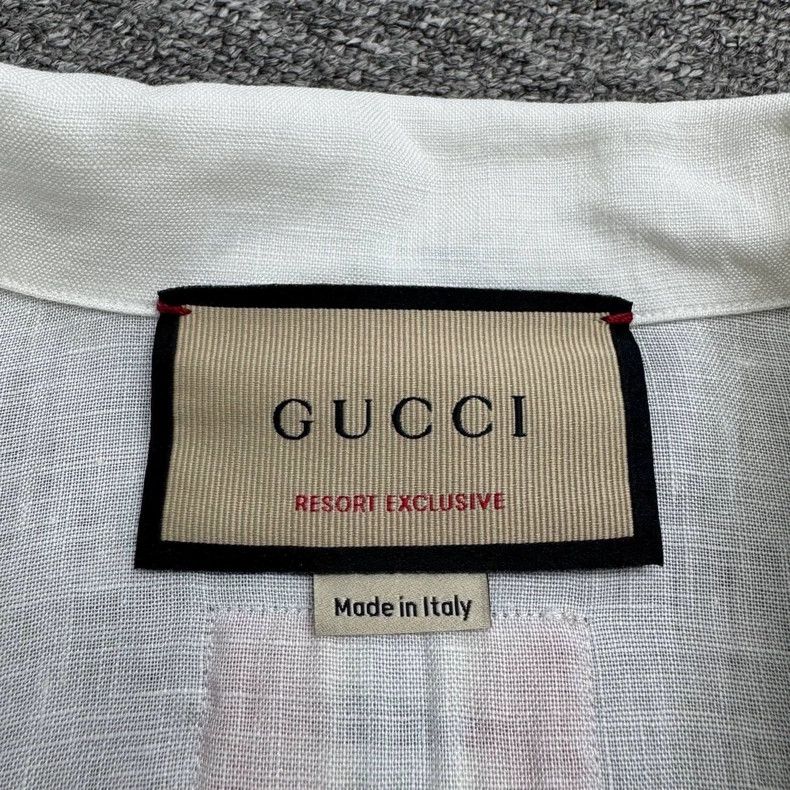 Gucci Gucci Mulberry silk pattern stitching linen short sleeves Size US S / EU 44-46 / 1 - 3 Thumbnail