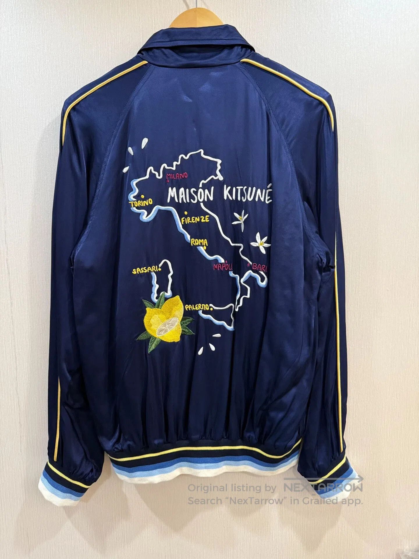Maison Kitsune MAISON KITSUNE Lemon Map Baseball Jacket. Size US L / EU 52-54 / 3 - 1 Thumbnail