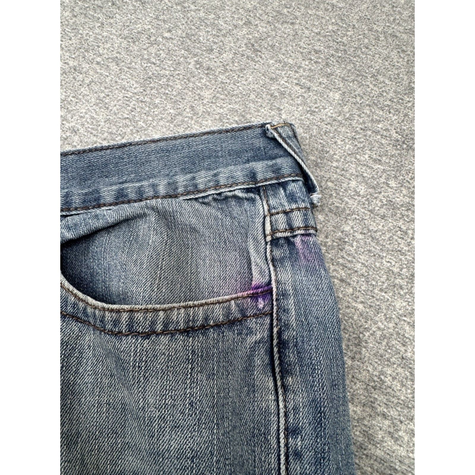 True Religion True Religion Jeans Mens 38x32 Joey Super T Straight Made USA Distressed Denim Size US 36 / EU 52 - 6 Thumbnail
