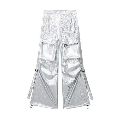 Silver Pants Cargo Baggy