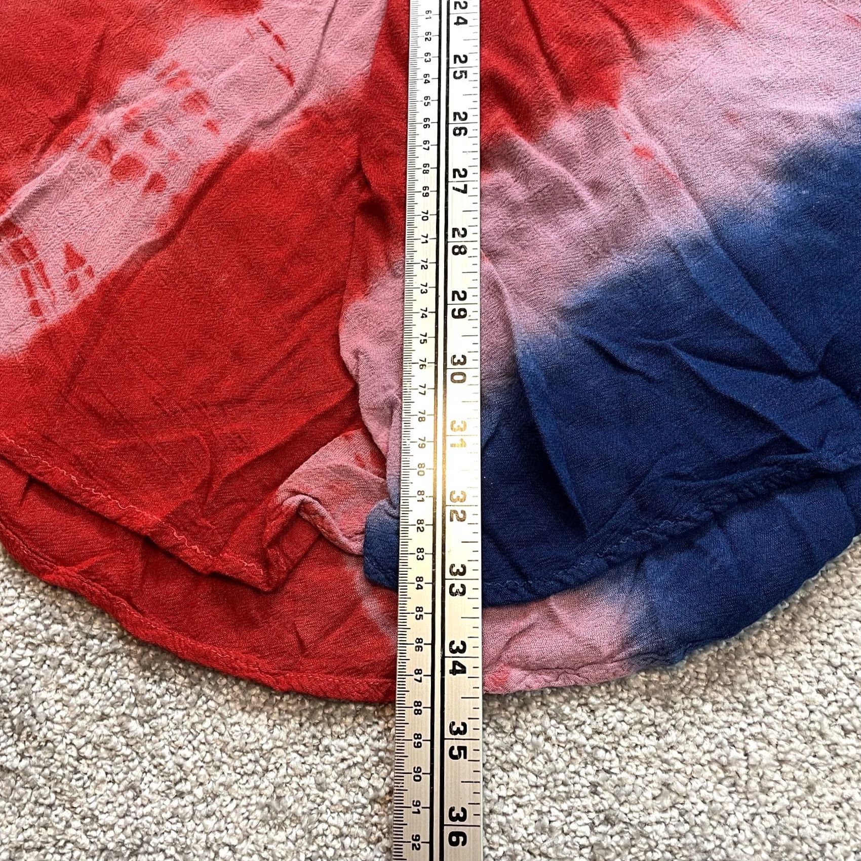 Rivieras Riviera Sun Tank Dress Womens 3X Blue Red Striped Casual Midi Sleeveless V-Neck Pullover Tunic? Size XXL / US 16-18 / IT 52-54 - 3 Thumbnail