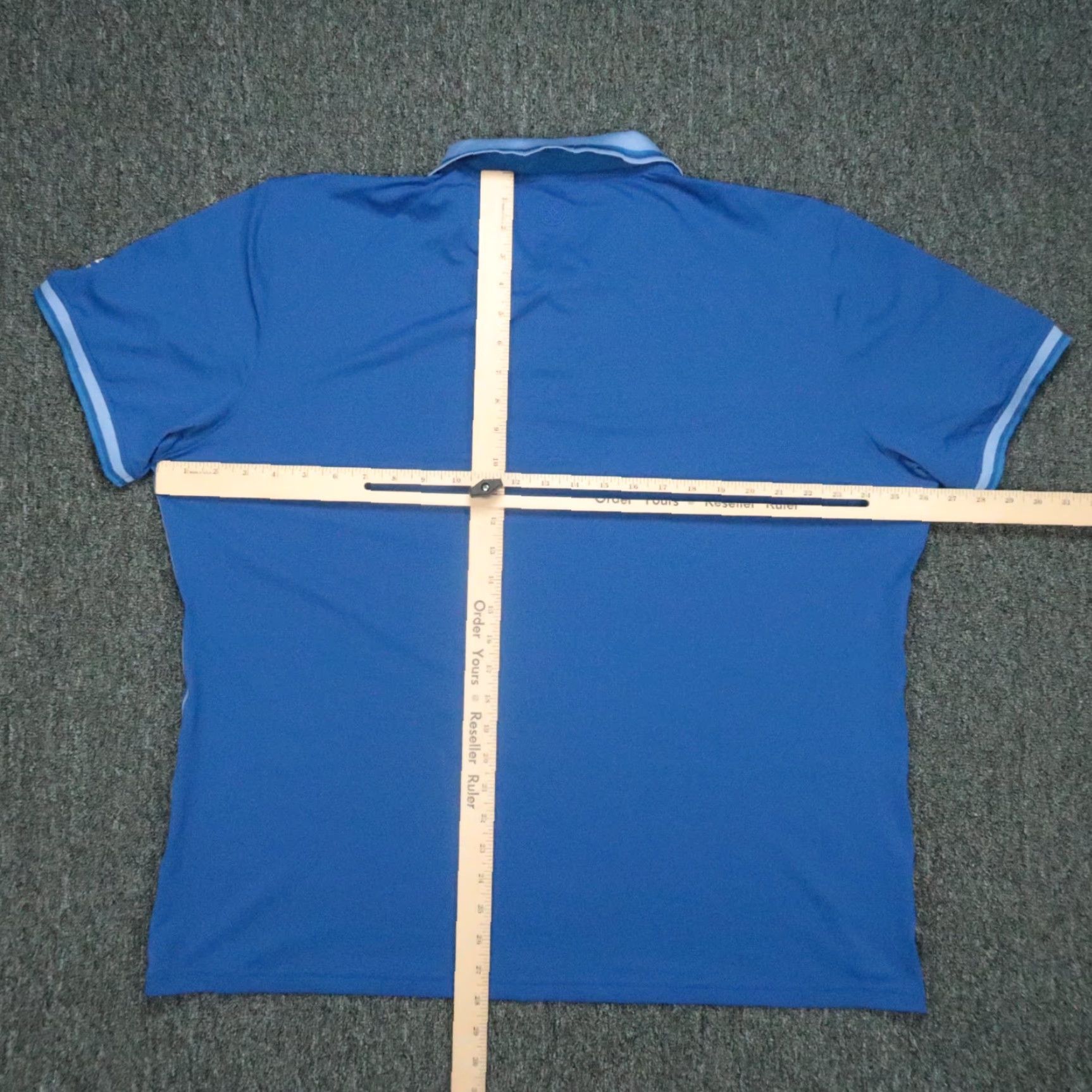 G/FORE G/Fore Shirt Men XXL Blue Performance Golf Polo Short Sleeve Ringer Canyon Creek Shirt Polo Size US XXL / EU 58 / 5 - 6 Thumbnail