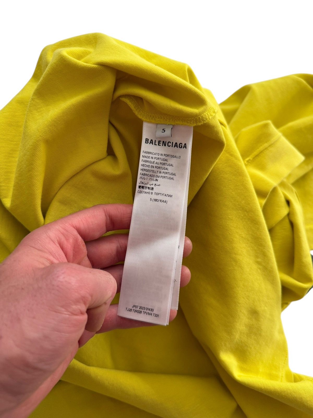 Balenciaga Surfer Athletic Halo Logo Yellow Shirt Size US XXL / EU 58 / 5 - 6 Thumbnail