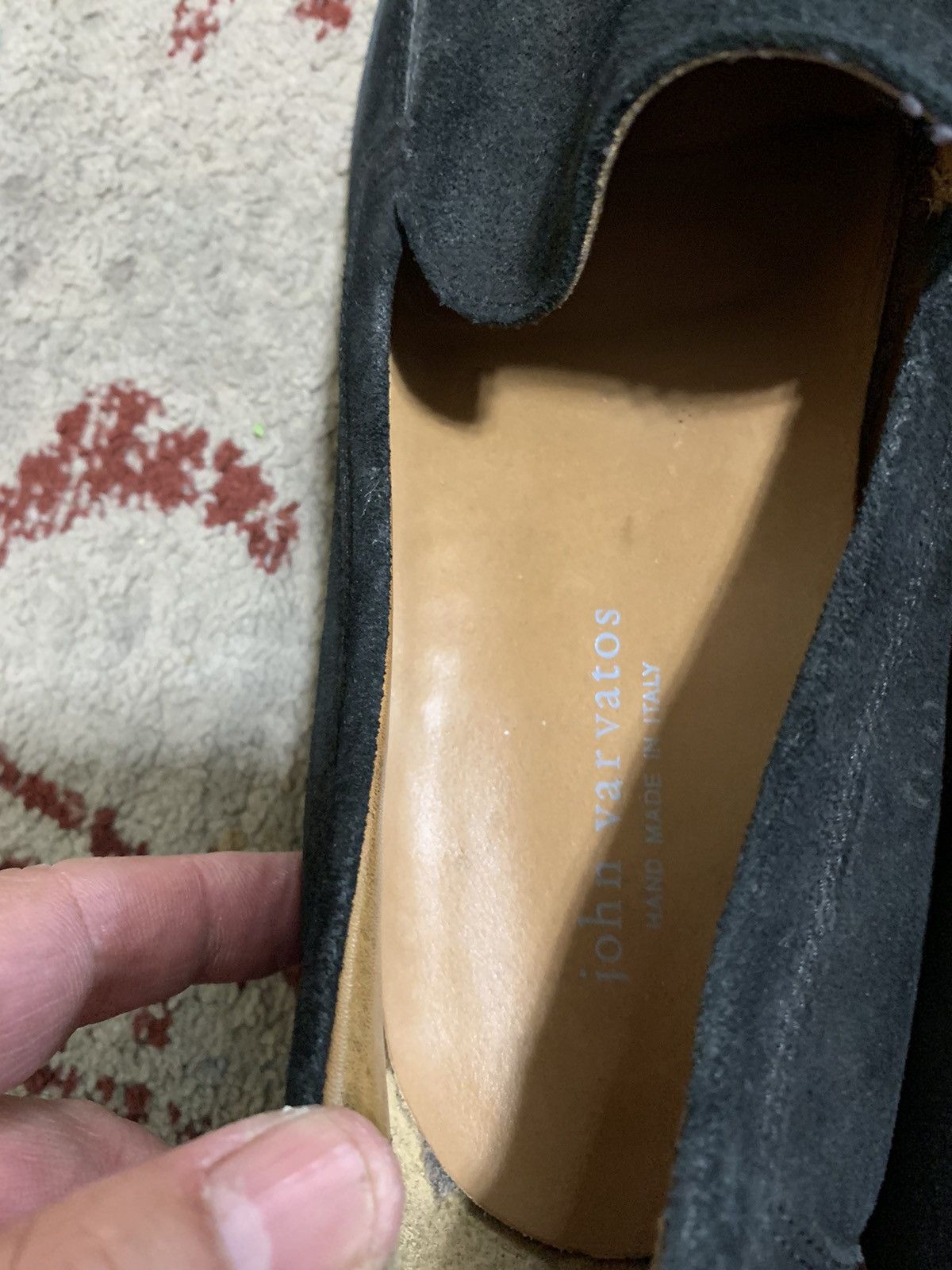 John Varvatos Brushed Suede Dress slip ons Size US 12 / EU 45 - 10 Thumbnail