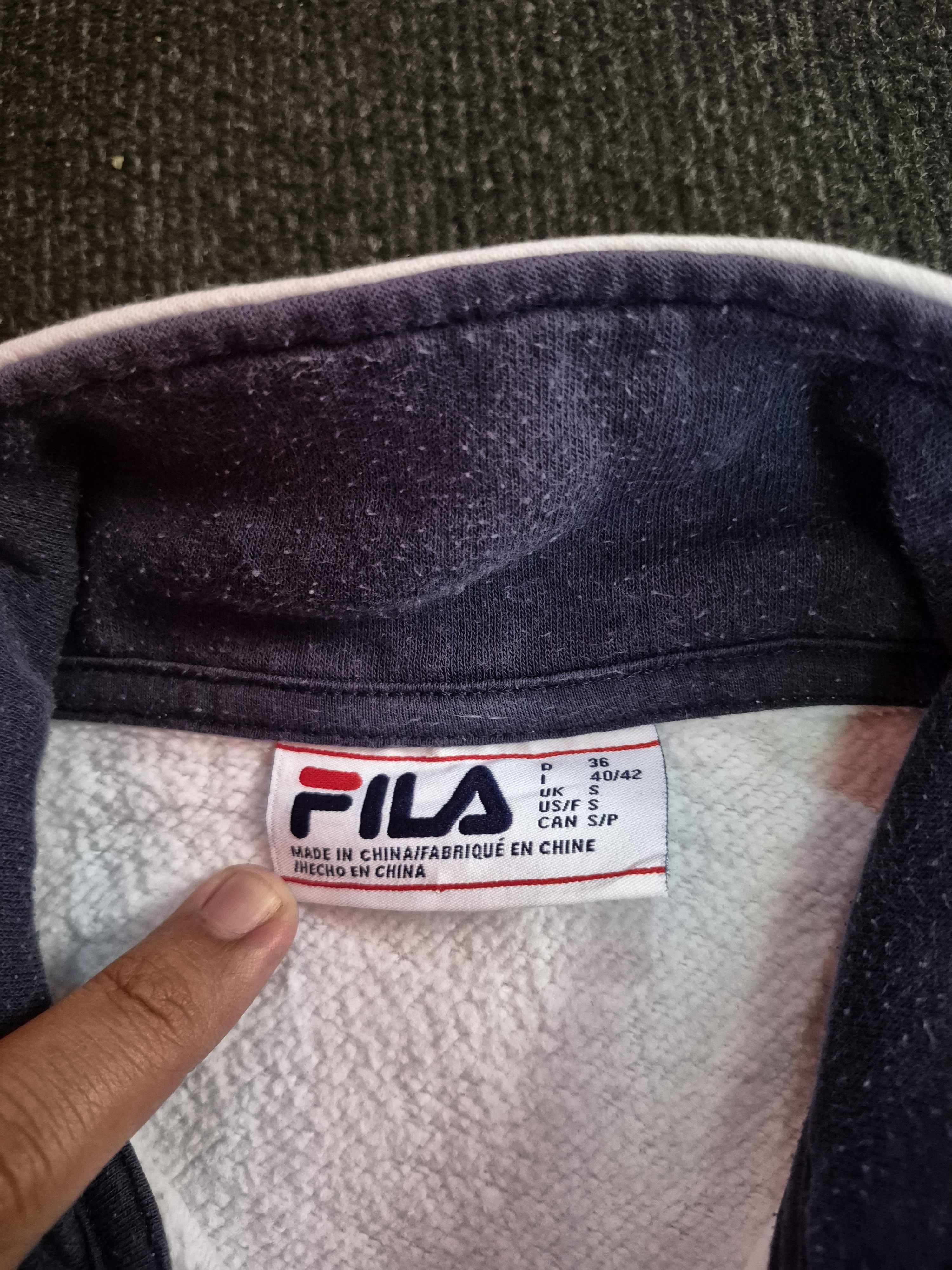 Fila 🔥 Fila Big Logo Spellout Half Zipper Sweater Sweatshirt Size US S / EU 44-46 / 1 - 9 Thumbnail