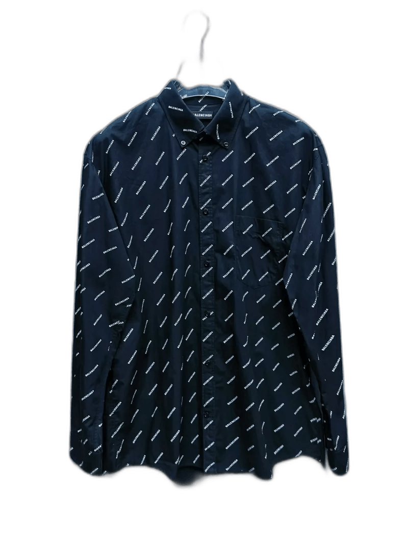 Balenciaga Balenciaga Logo Print Long Sleeve Casual Shirt-2506 Size US M / EU 48-50 / 2 - 1 Thumbnail