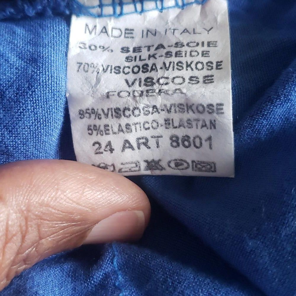 Designer CT1569 Made in Italy Indigo Blue Layered Skirt L Size 36" / US 14 / IT 50 - 6 Thumbnail