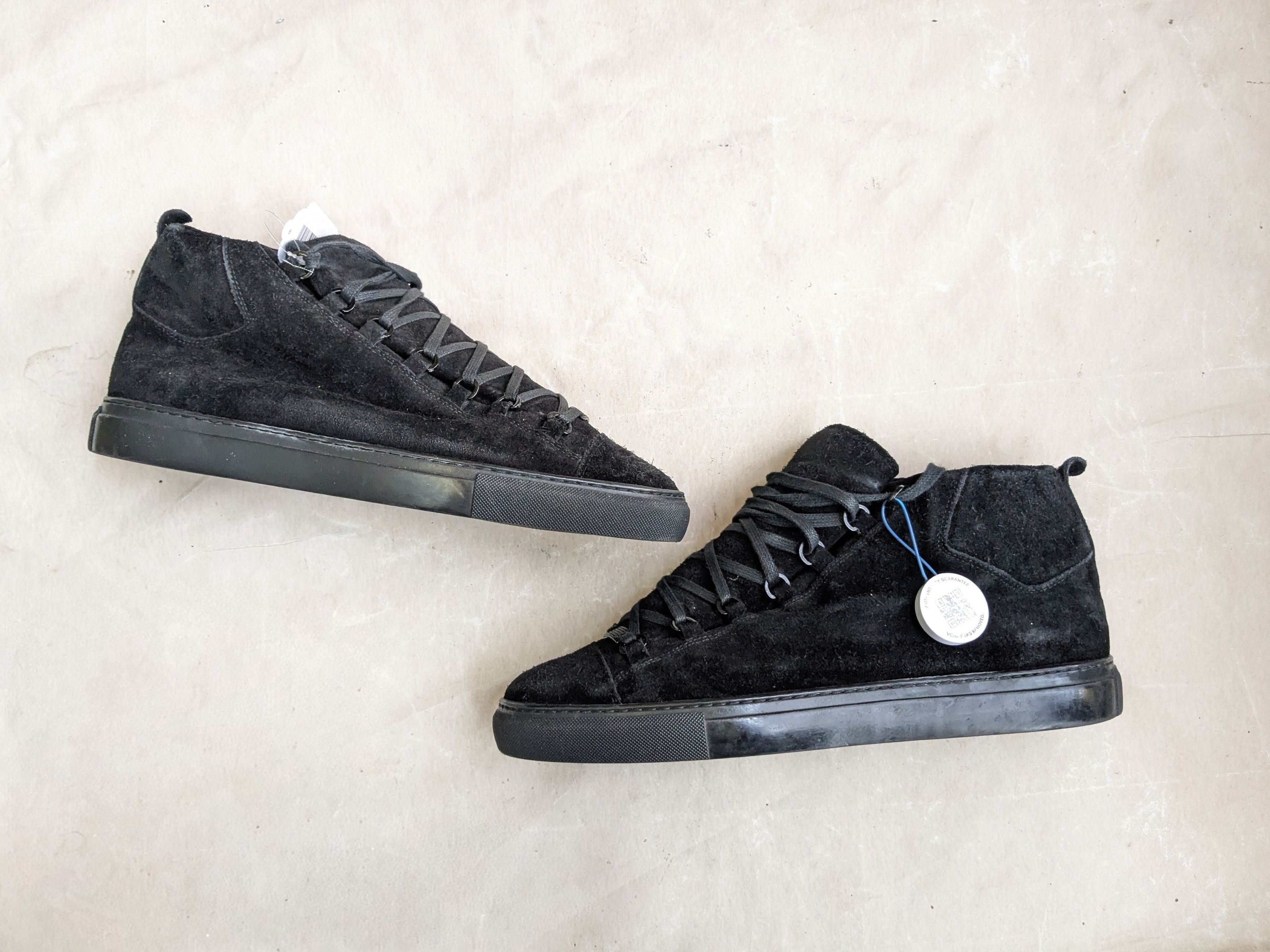 Balenciaga Balenciaga Arena Black 14 High Tops Suede Leather Size US 14 / EU 47 - 1 Thumbnail