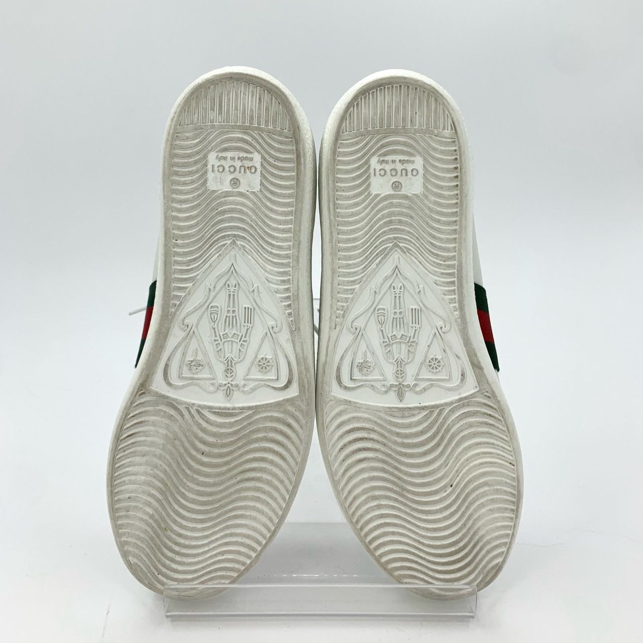 Gucci [Gucci] Bee-Embroidery Striped Casual Sneakers 36.5 White Size US 6.5 / IT 36.5 - 5 Thumbnail